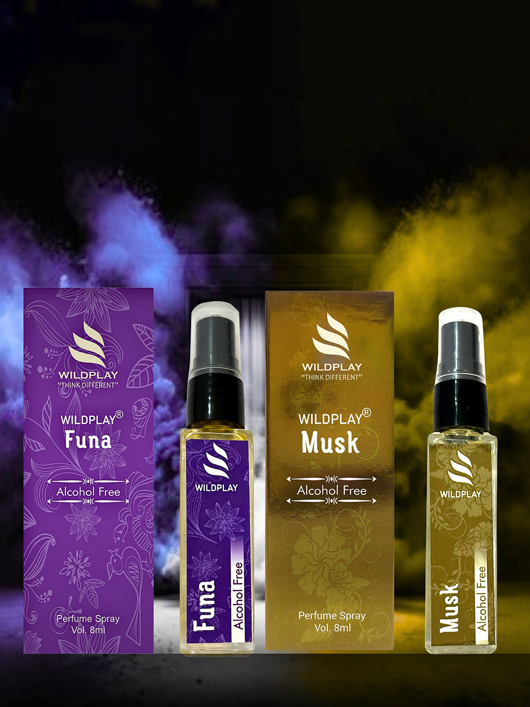 WILDPLAY Set Of 2 Funa & Musk Alcohol Free Perfume - 8 ml Each