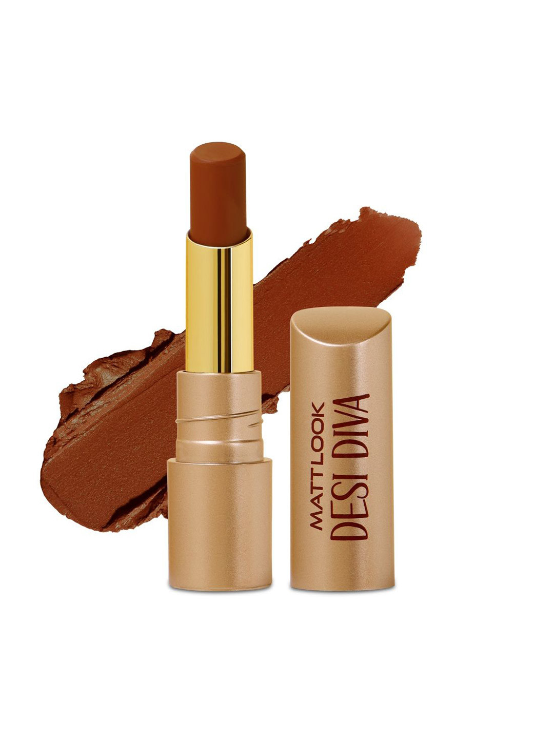 MATTLOOK Desi Diva HD Matte Lipstick Enriched With Hyaluronic Acid-3.8 g-Dark Chocolate-17