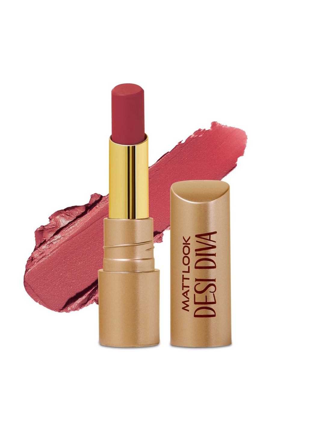 MATTLOOK Desi Diva HD Matte Lipstick Enriched With Hyaluronic Acid- 3.8 g -Muted Rose 20