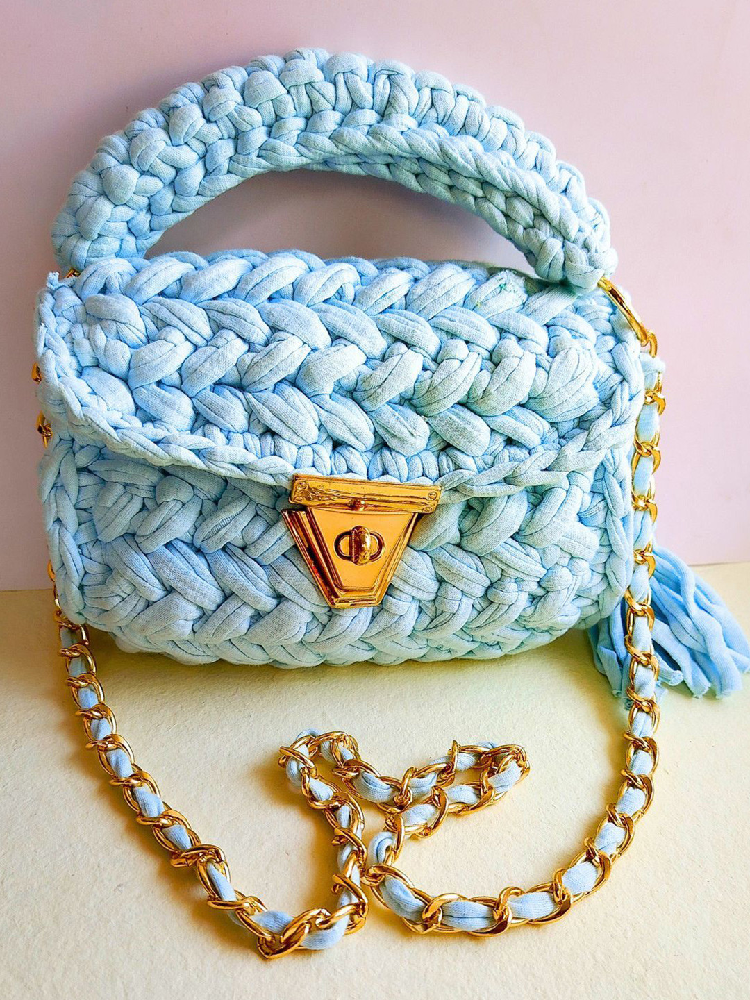 DressBerry Crochet Textured Quilted Purse Clutch