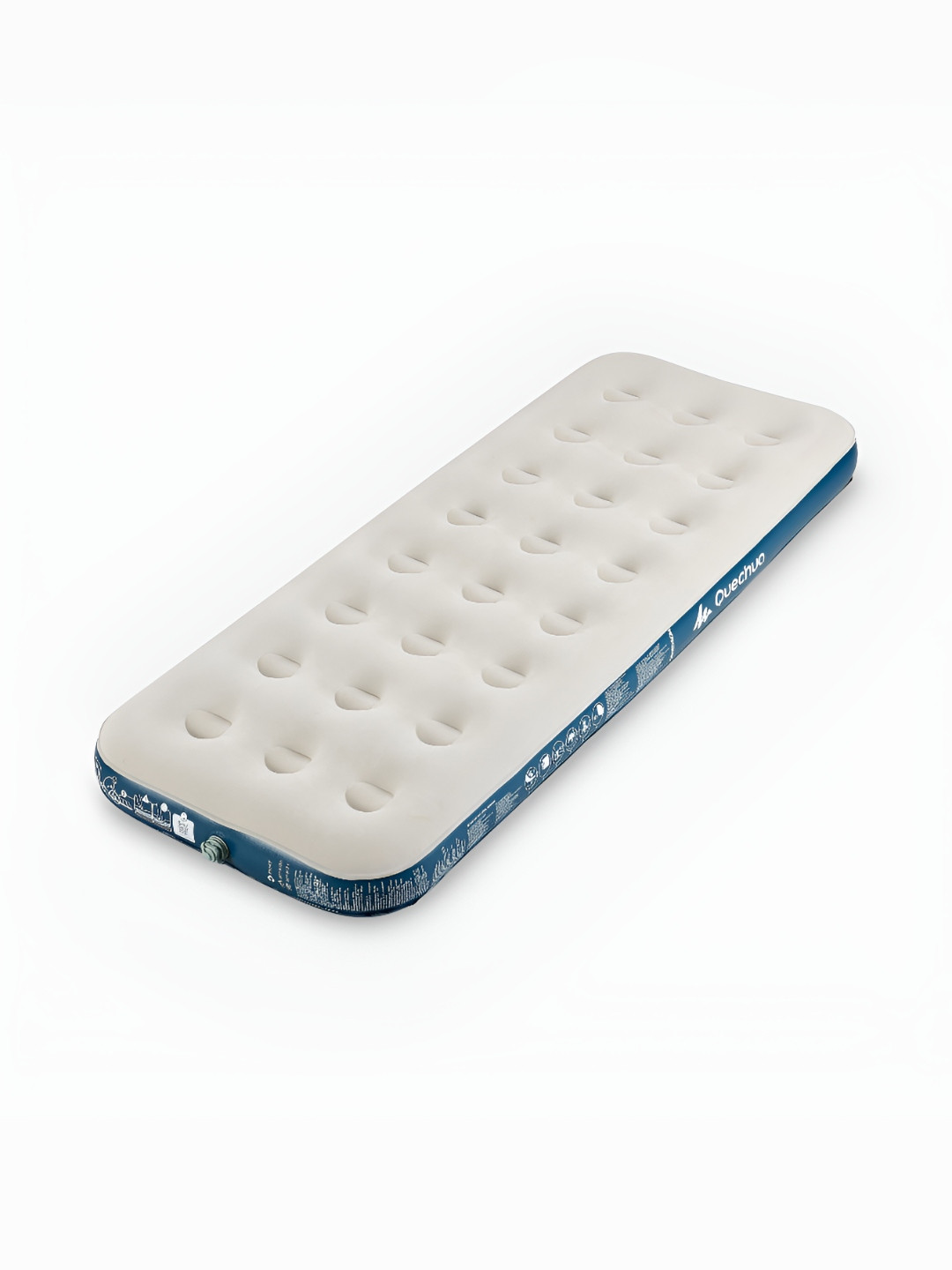 Decathlon Quechua White & Green Air Basic Inflatable Camping Mattress