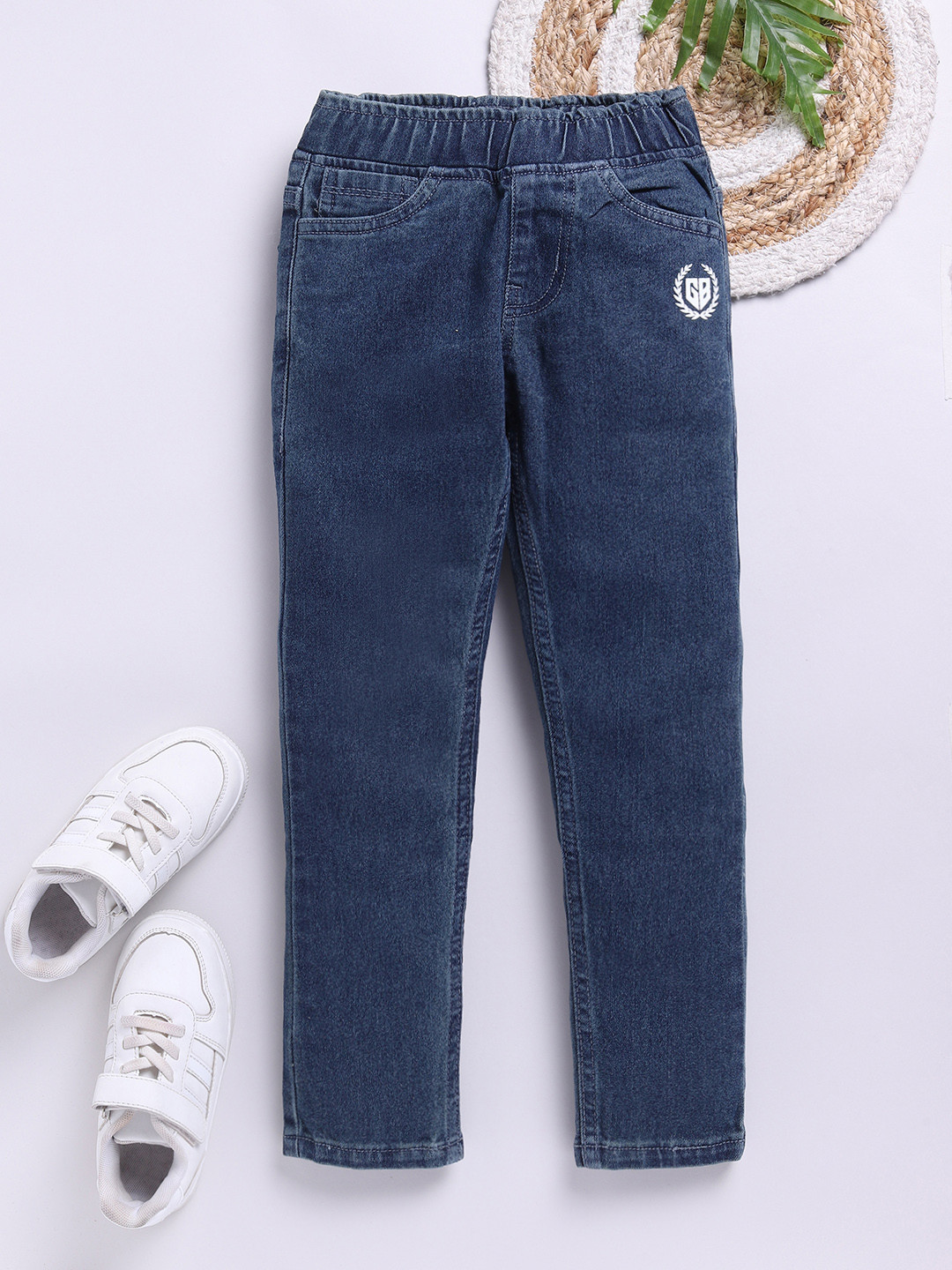 Here&Now X Game Begins Girls Slim Fit Printed Stretchable Jeans