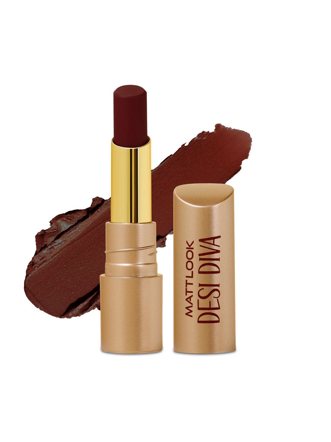 MATTLOOK Desi Diva HD Matte Lipstick Enriched With Hyaluronic Acid- 3.8g- Daring Maroon-13