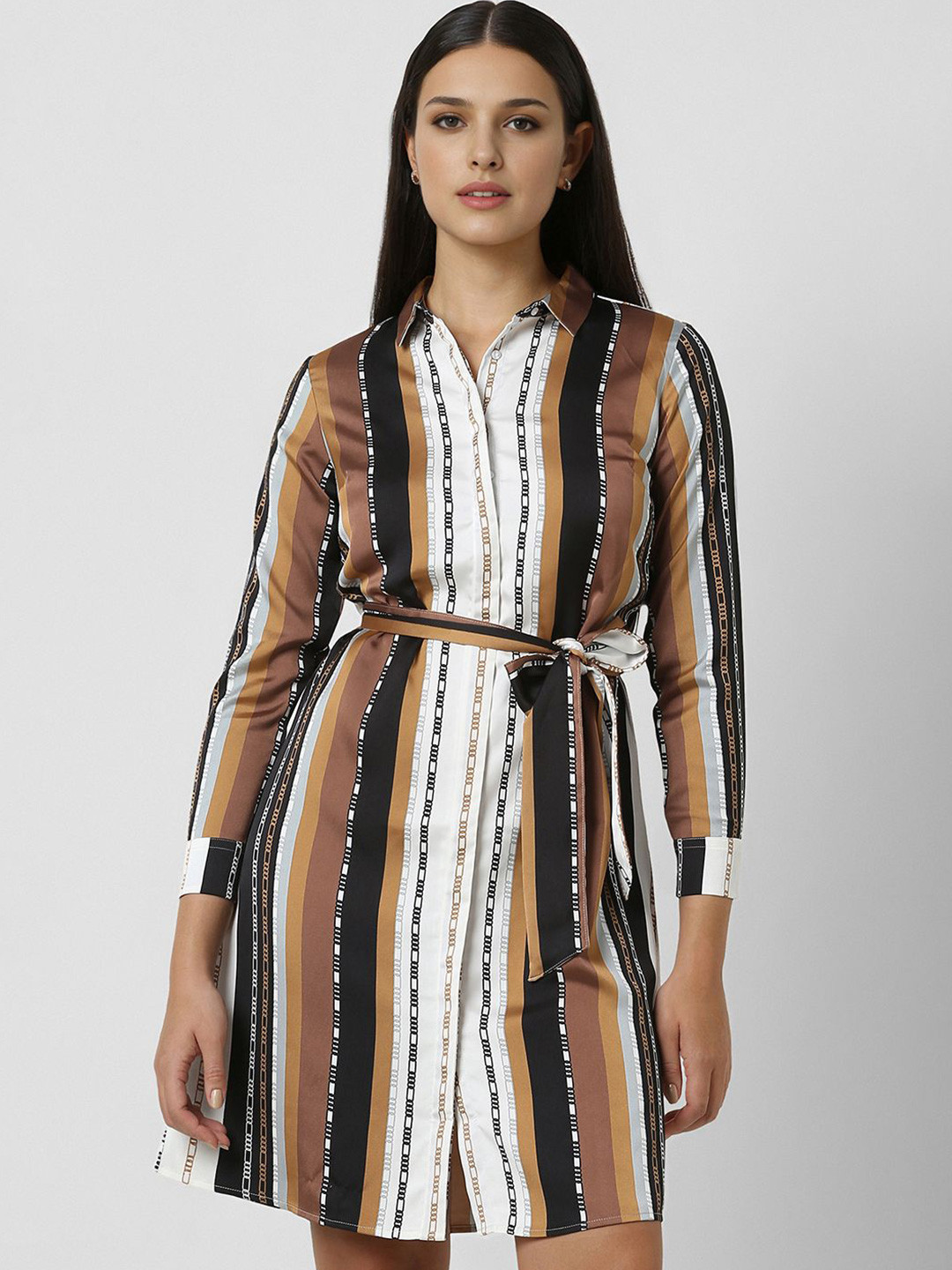 Van Heusen Woman Striped Formal Shirt Dress