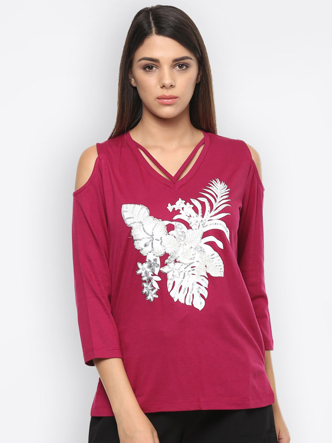 Moda Elementi Cold-Shoulder Top