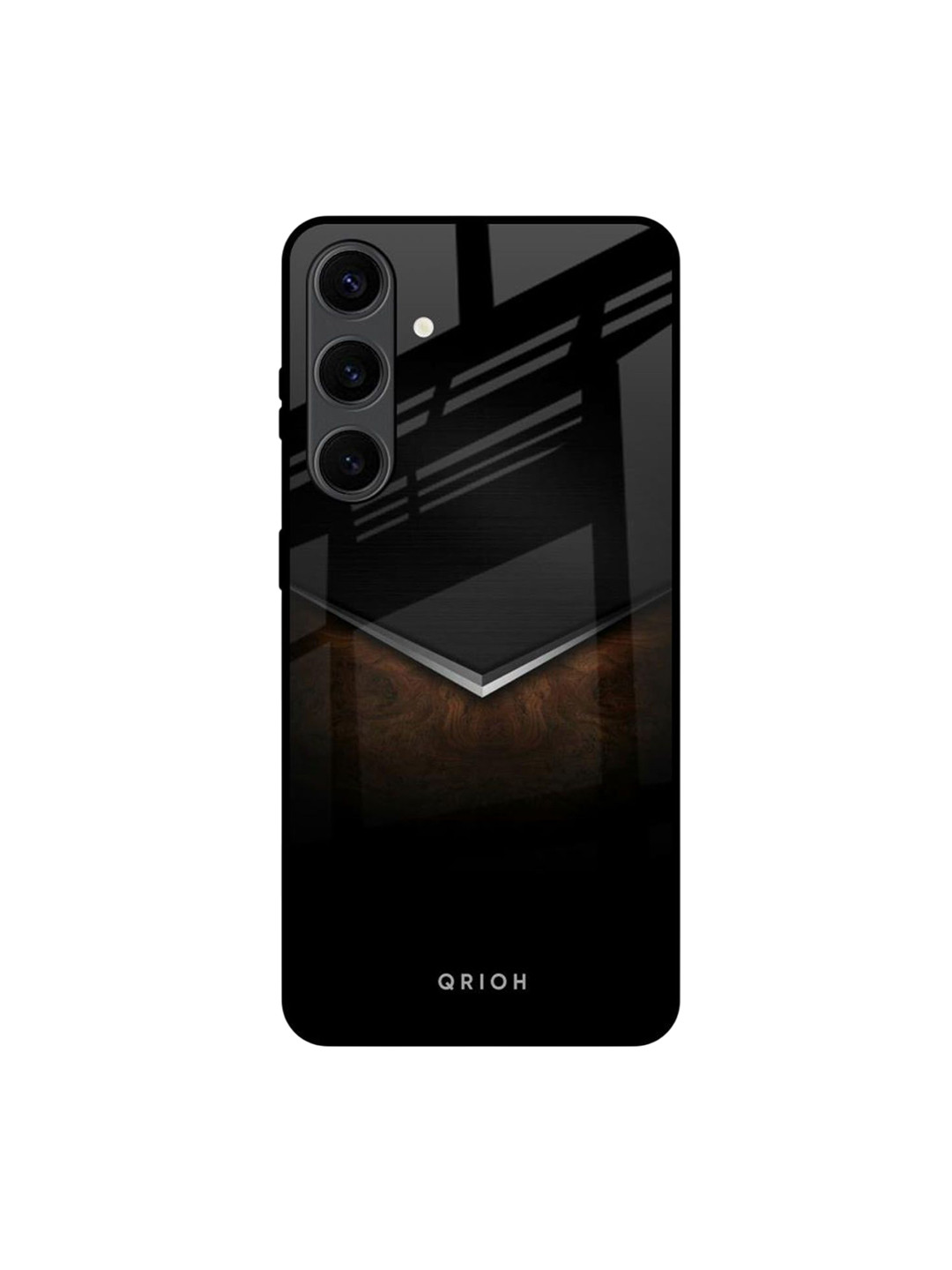 QRIOH Dark Walnut Real Printed Samsung Galaxy S24 Plus Back Case