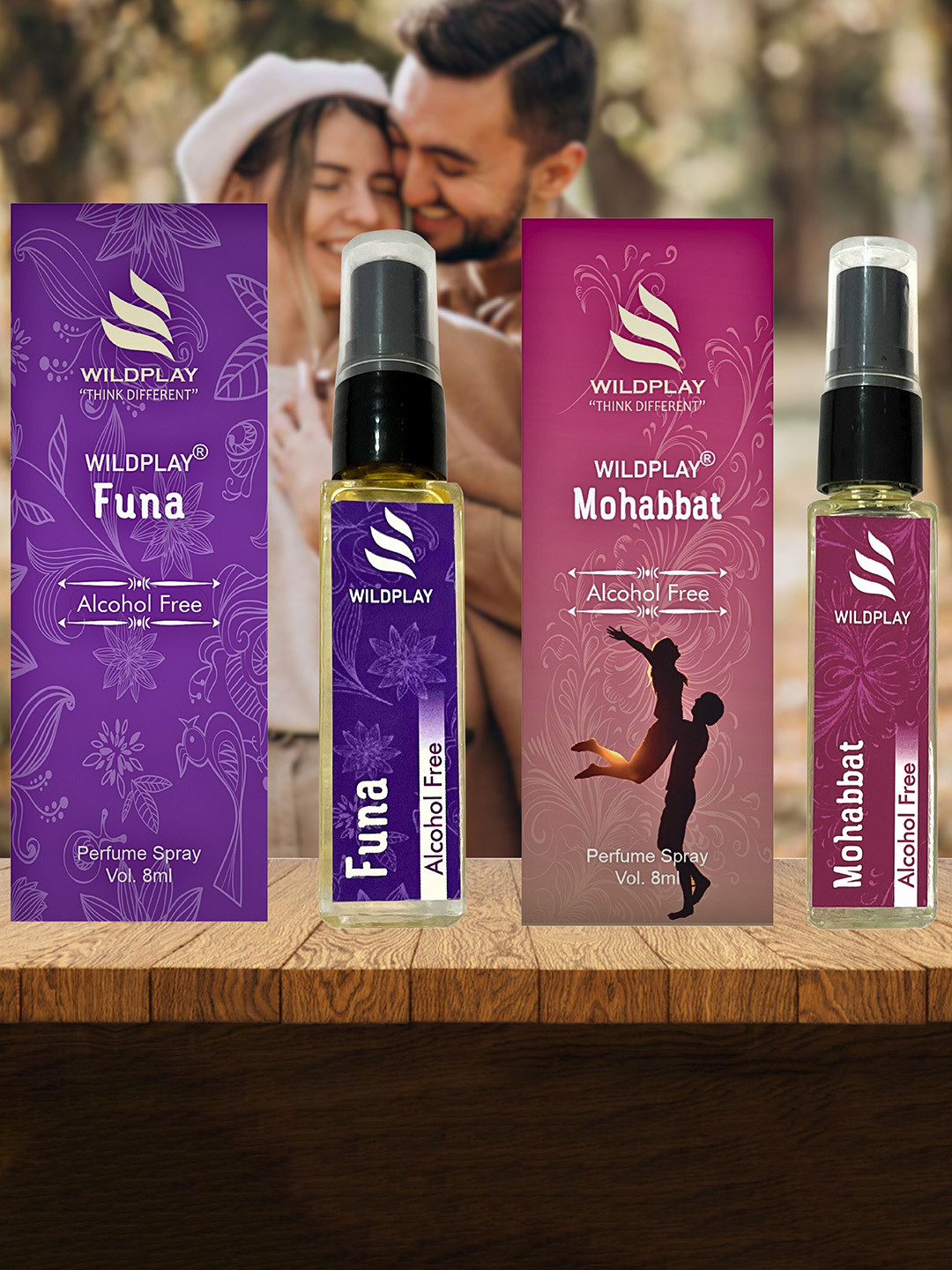 WILDPLAY Set Of 2 Funa & Mohabbat Alcohol Free Perfume - 8 ml Each