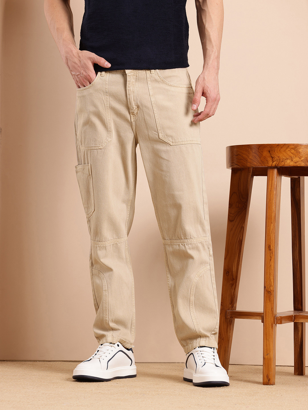 Mast & Harbour Men Relaxed Fit Carpenter Jeans