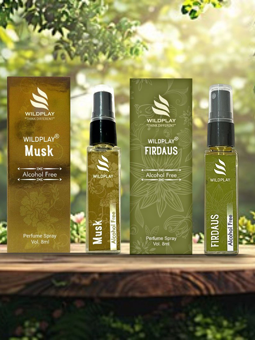 WILDPLAY Set of 2 Firdaus & Musk Alcohol Free Perfume - 8ml Each