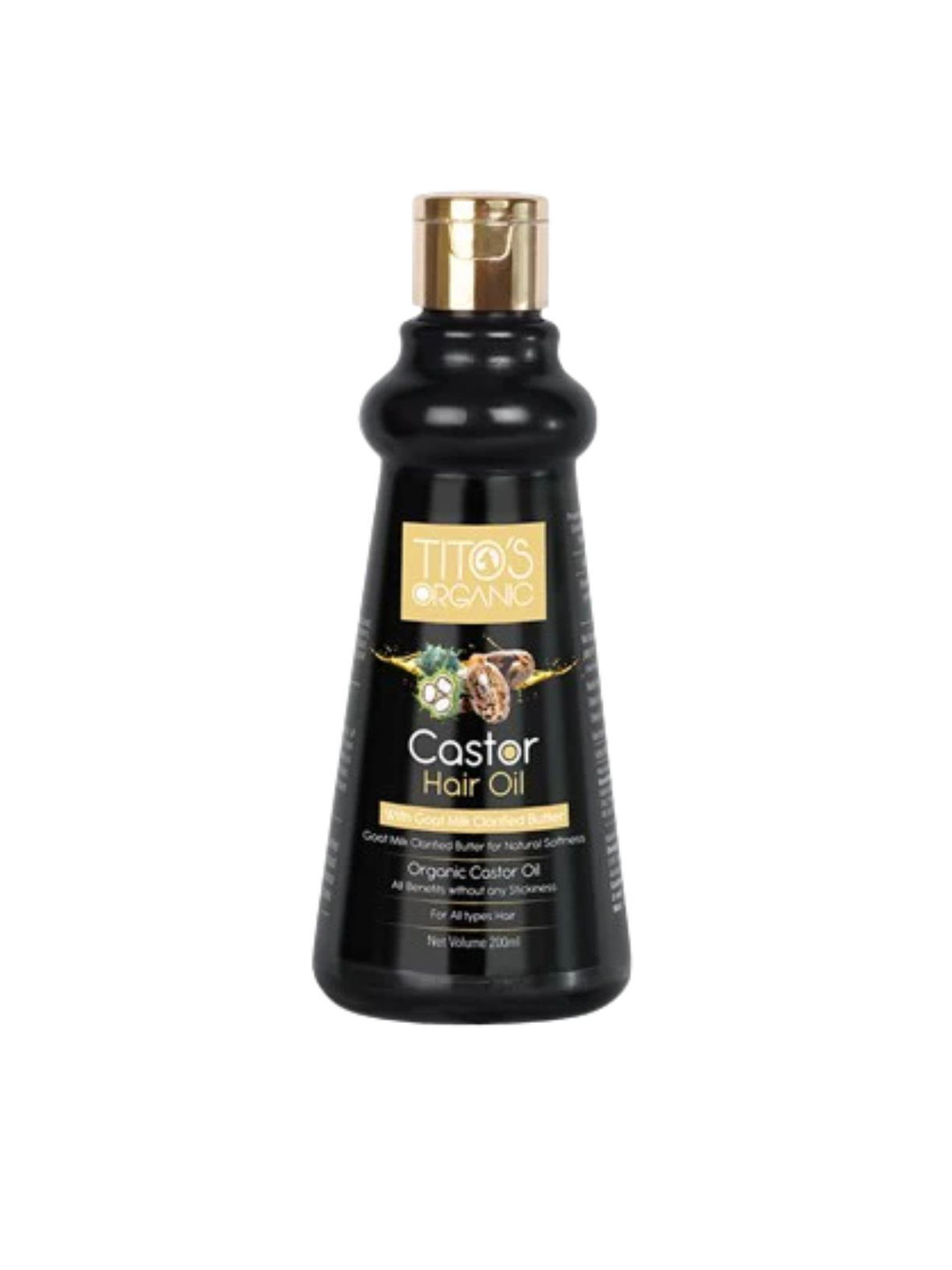 TITO'S ORGANIC Goat Milk And Clarified Butter Castor Hair Oil - 200 ml