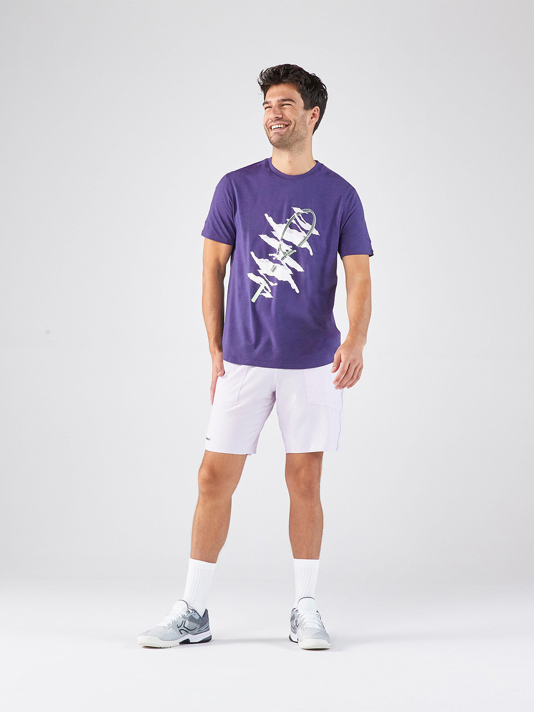 Decathlon ARTENGO - Men Graphic Printed Round Neck Cotton T-Shirt