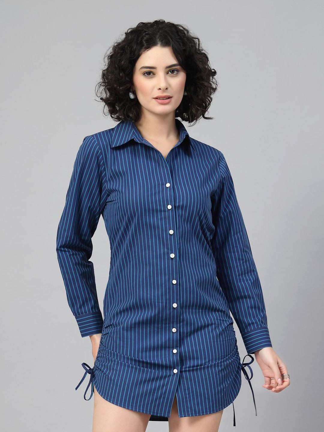 JEFF COOPER Women's Striped Shirt Dress