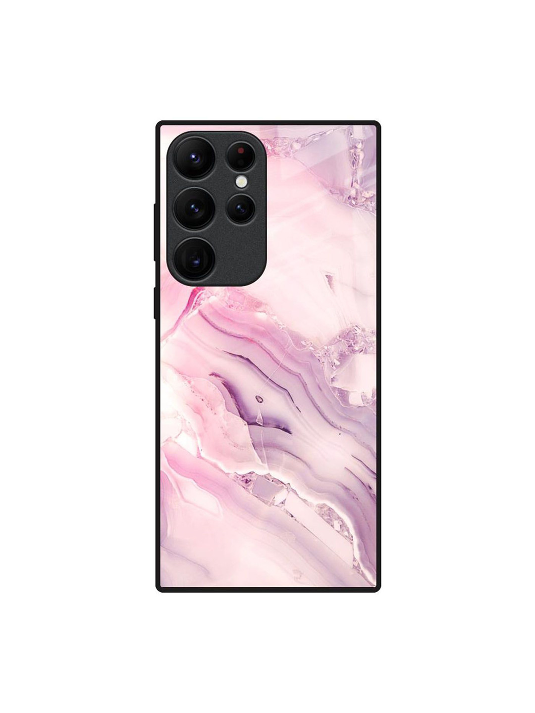 QRIOH Diamond Pink Gradient Printed Samsung Galaxy S22 Ultra Back Case