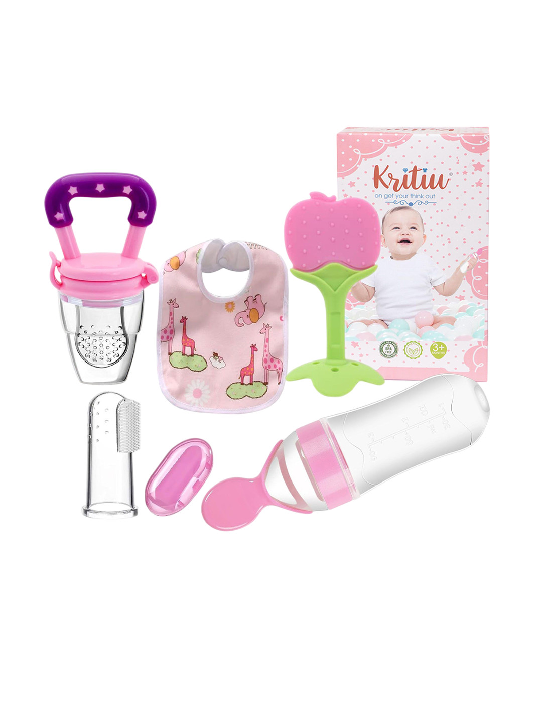 Kritiu Kritiu Kids Set Of 5 Textured Baby Teether Combo