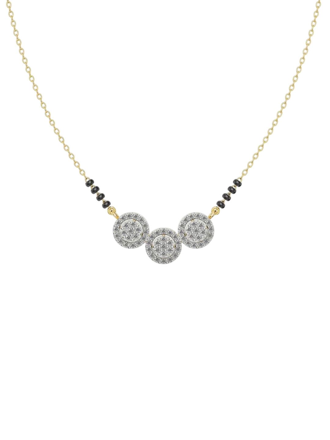 Emori Reeha Lab Diamond in 14KT Gold Mangalsutra