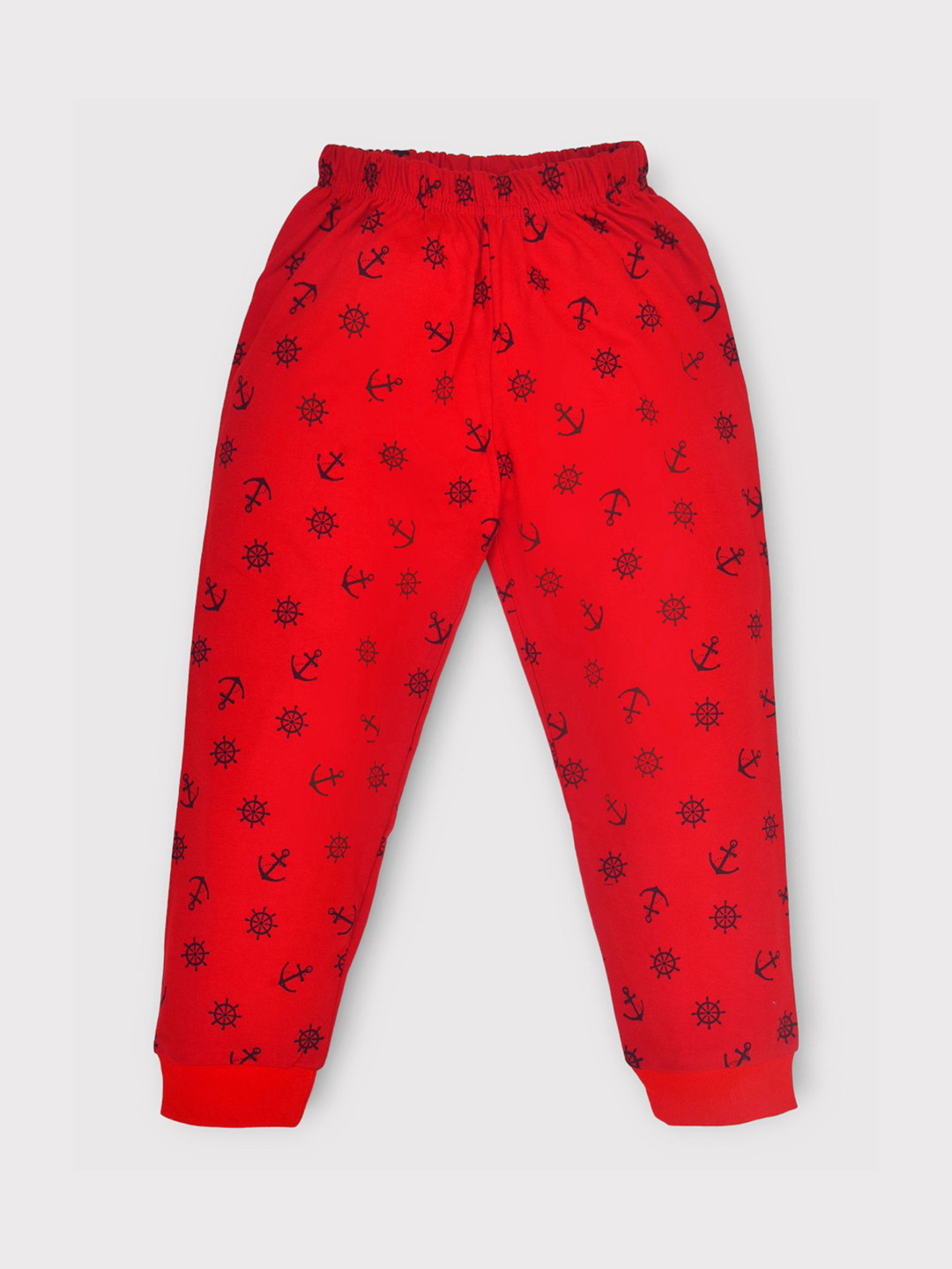 BAESD Kids Anchor Printed Cotton Mid-Rise Joggers