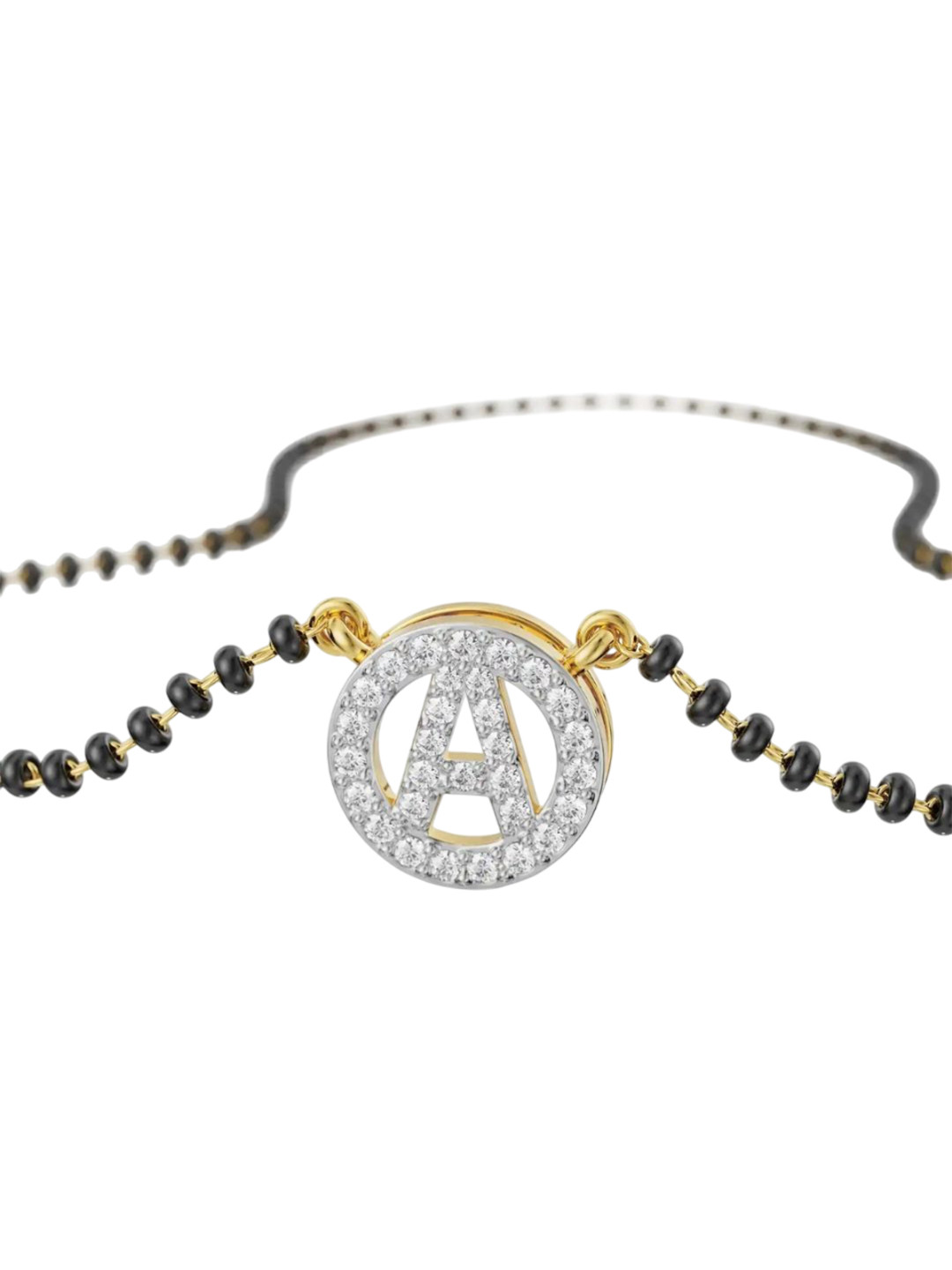 Emori Alphabet Lab Diamond in 14KT Gold Mangalsutra