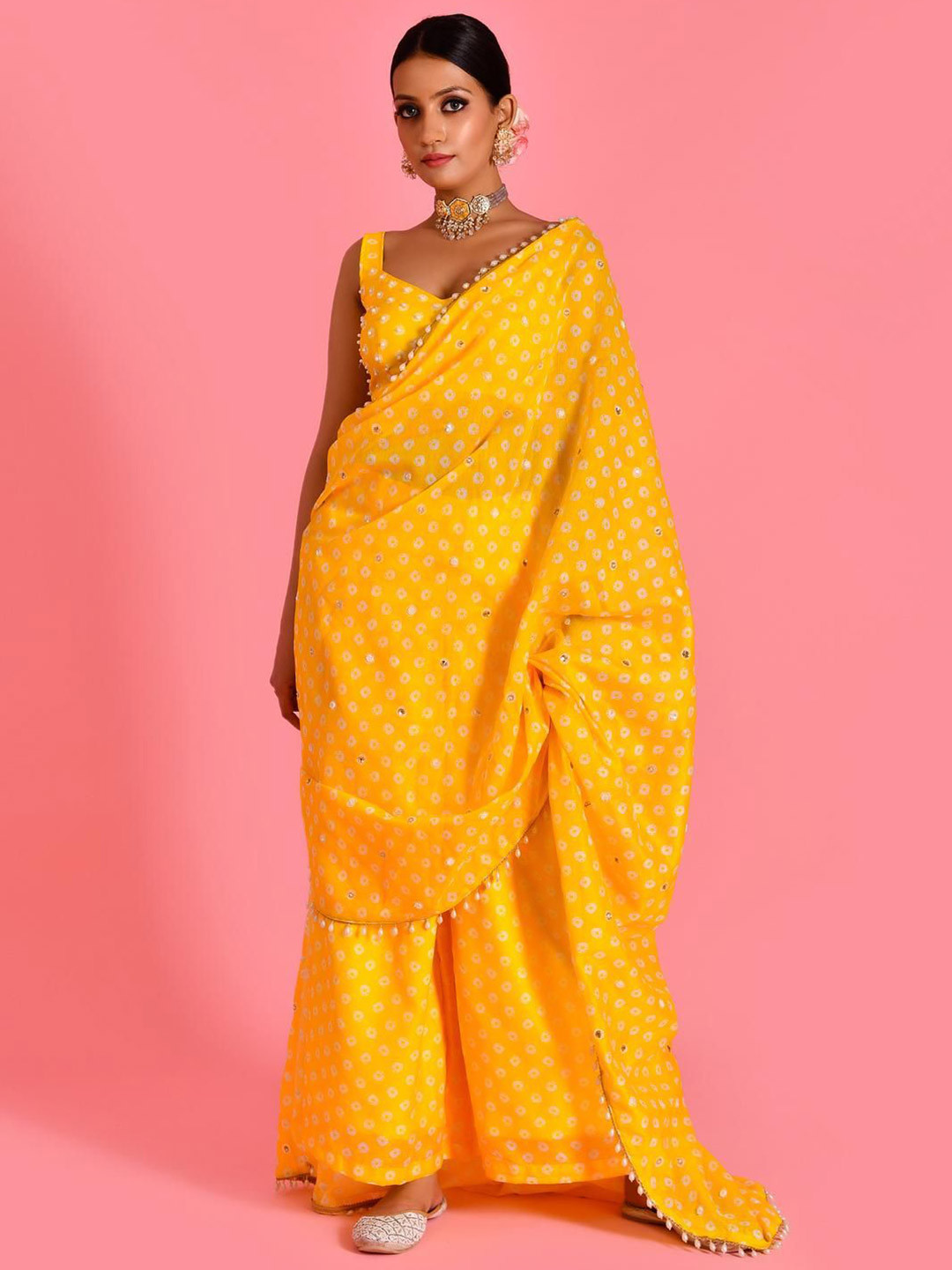 Bannhi by Priyanka Rathore  Bandhani Art Silk Saree