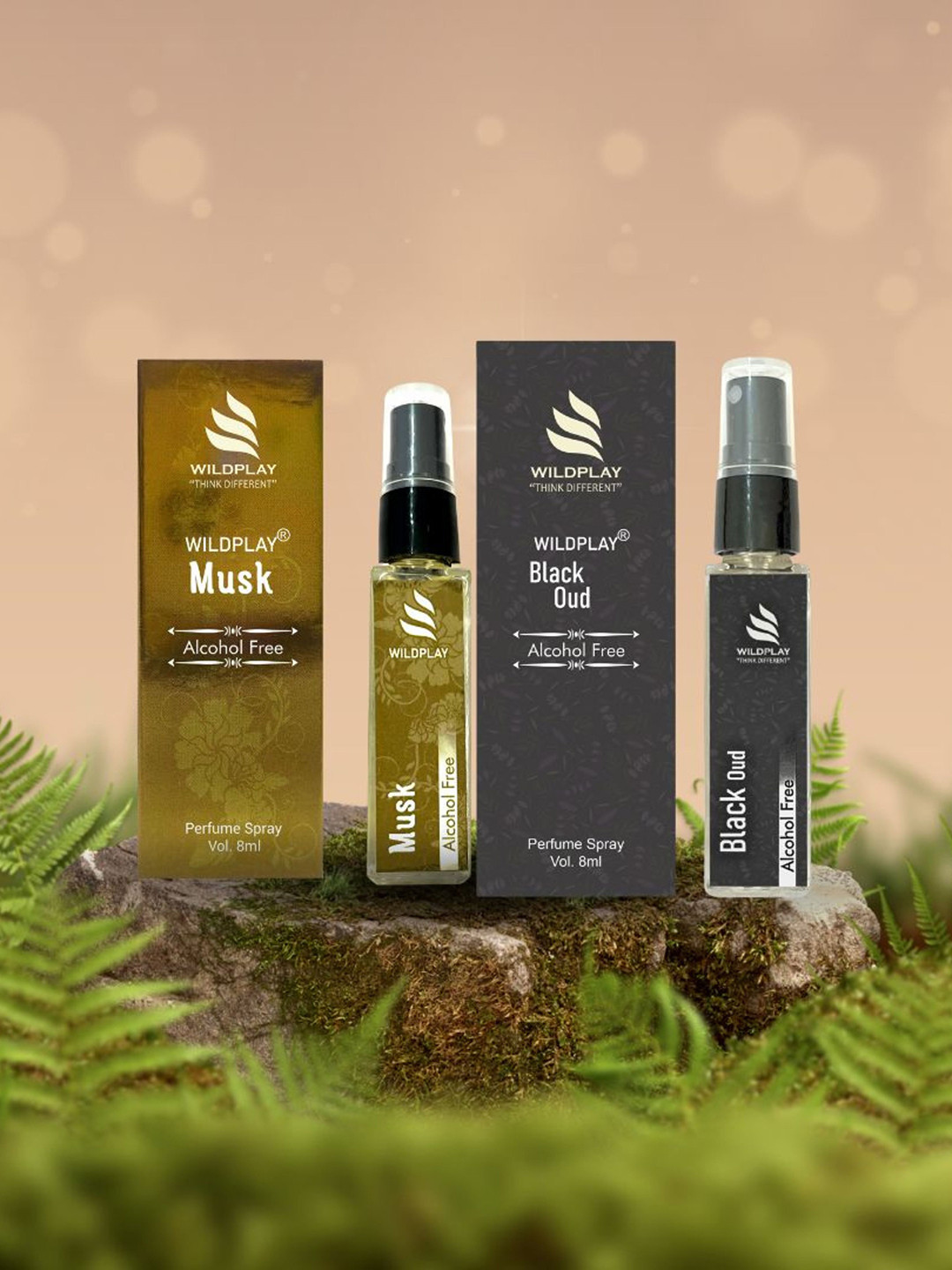 WILDPLAY Set of 2  Black Oud & Musk Alcohol Free Perfume - 8ml Each