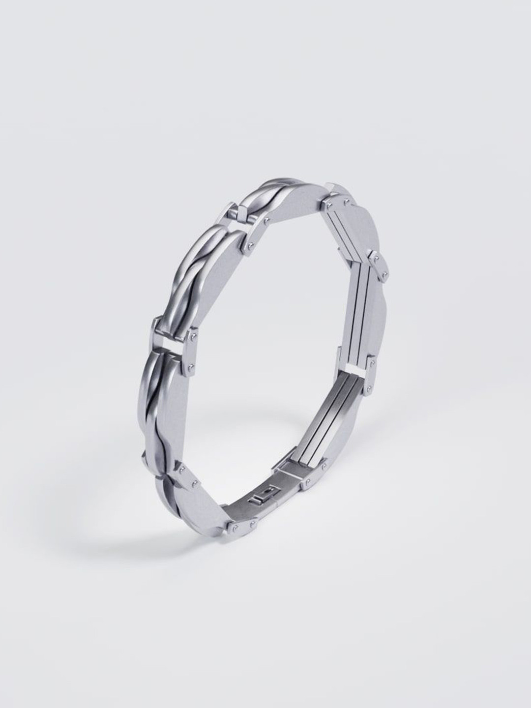 SAM & MARSHALL The Legacy Unisex Stainless Steel Wraparound Oxidised Bracelet