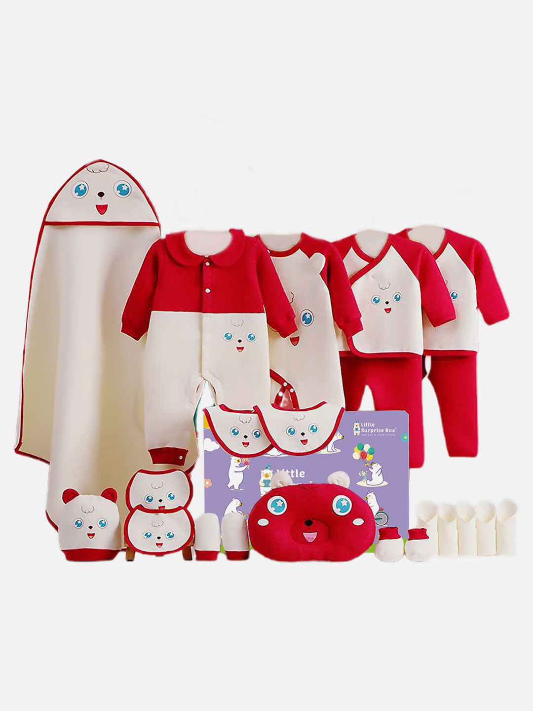 Little Surprise Box LLP 23pcs Star Eye Baby Girl/Baby Boy Gift Hamper Set 0-12 months