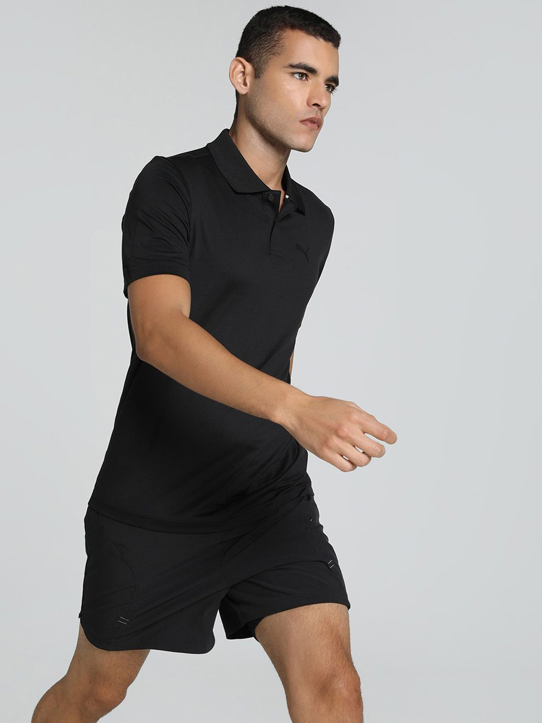 Puma Run Cloudspun Polo Collar Short Sleeve Running T-Shirt