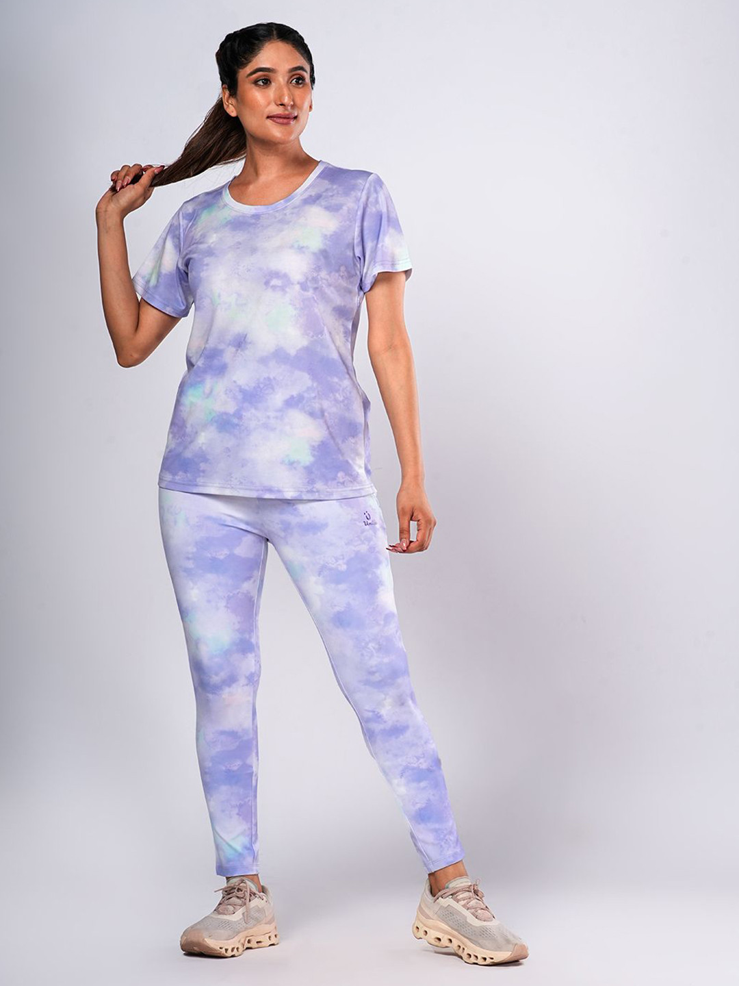 UMILDO Washed Round Neck T-shirt With Tights