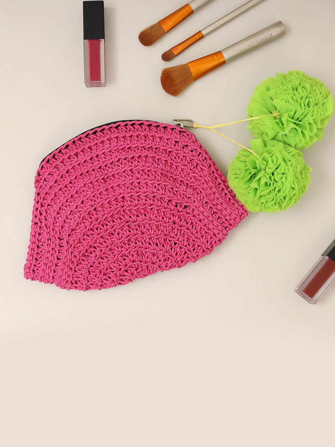 ITIHASIKALA Other Print Crochet Pouch Travel Accessory