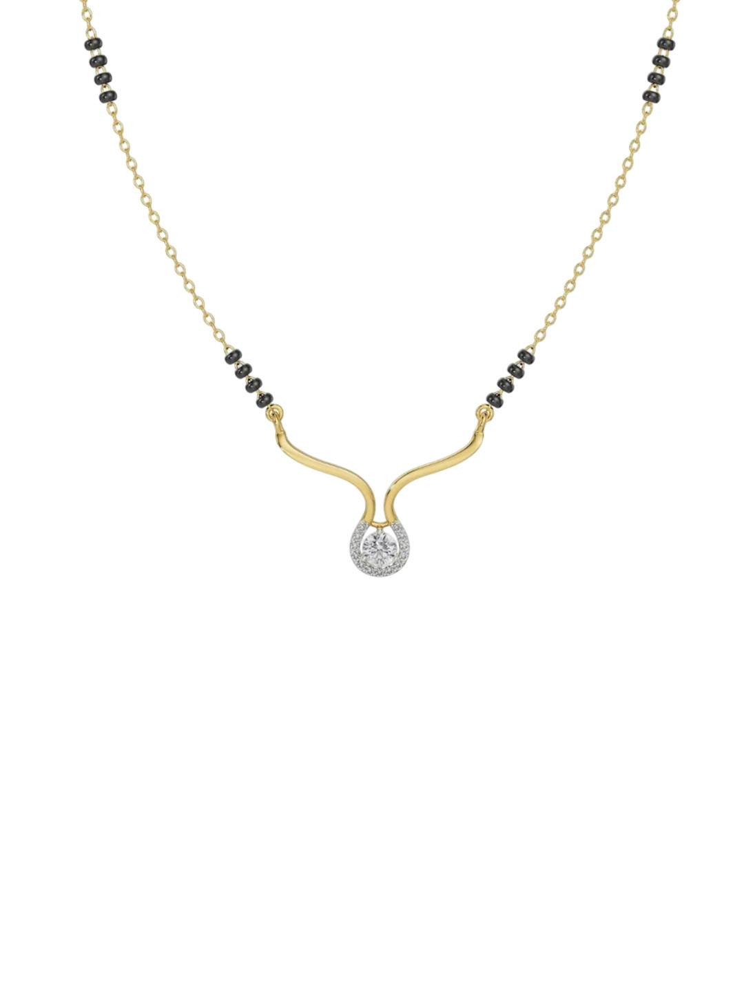 Emori Keerat Lab Diamond Mangalsutra in 18KT Gold