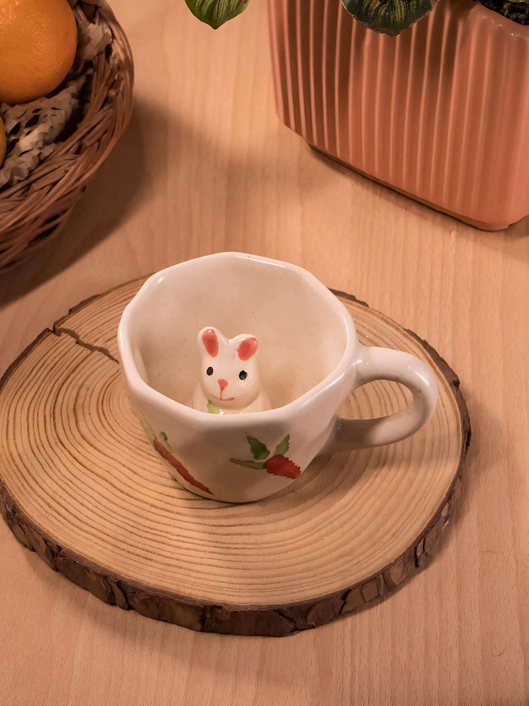 Rare Planet Rakshabandhan Gift White Conversational Ceramic Handcrafted Mug-600ml