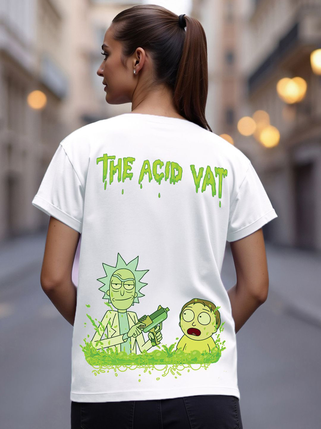 Bewakoof Official Rick And Morty Merchandise Women's Graphic Printed Boyfriend T-Shirt