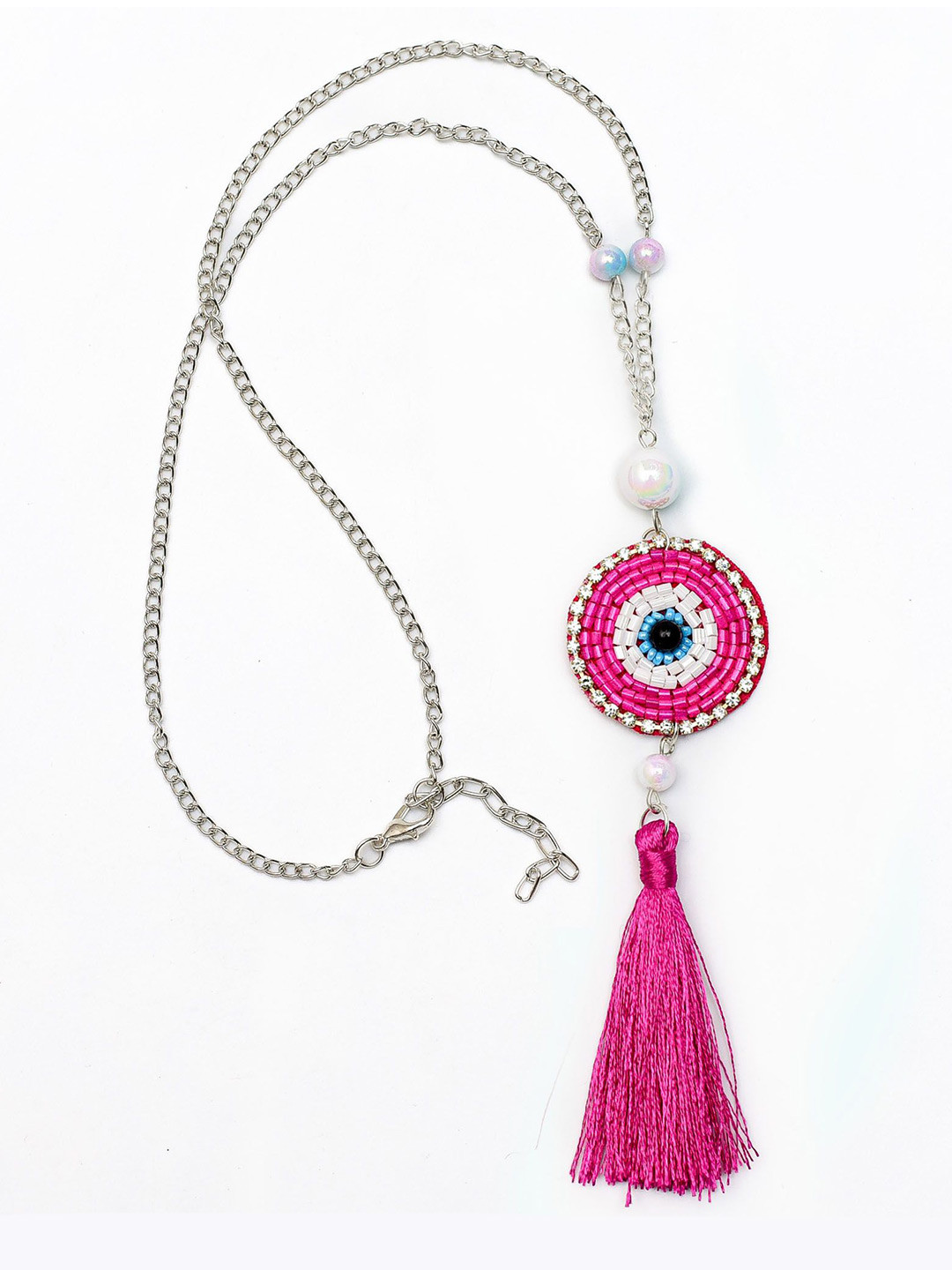 Daizy Girls Evil Eye Embellished With Beads and Tussel Chain