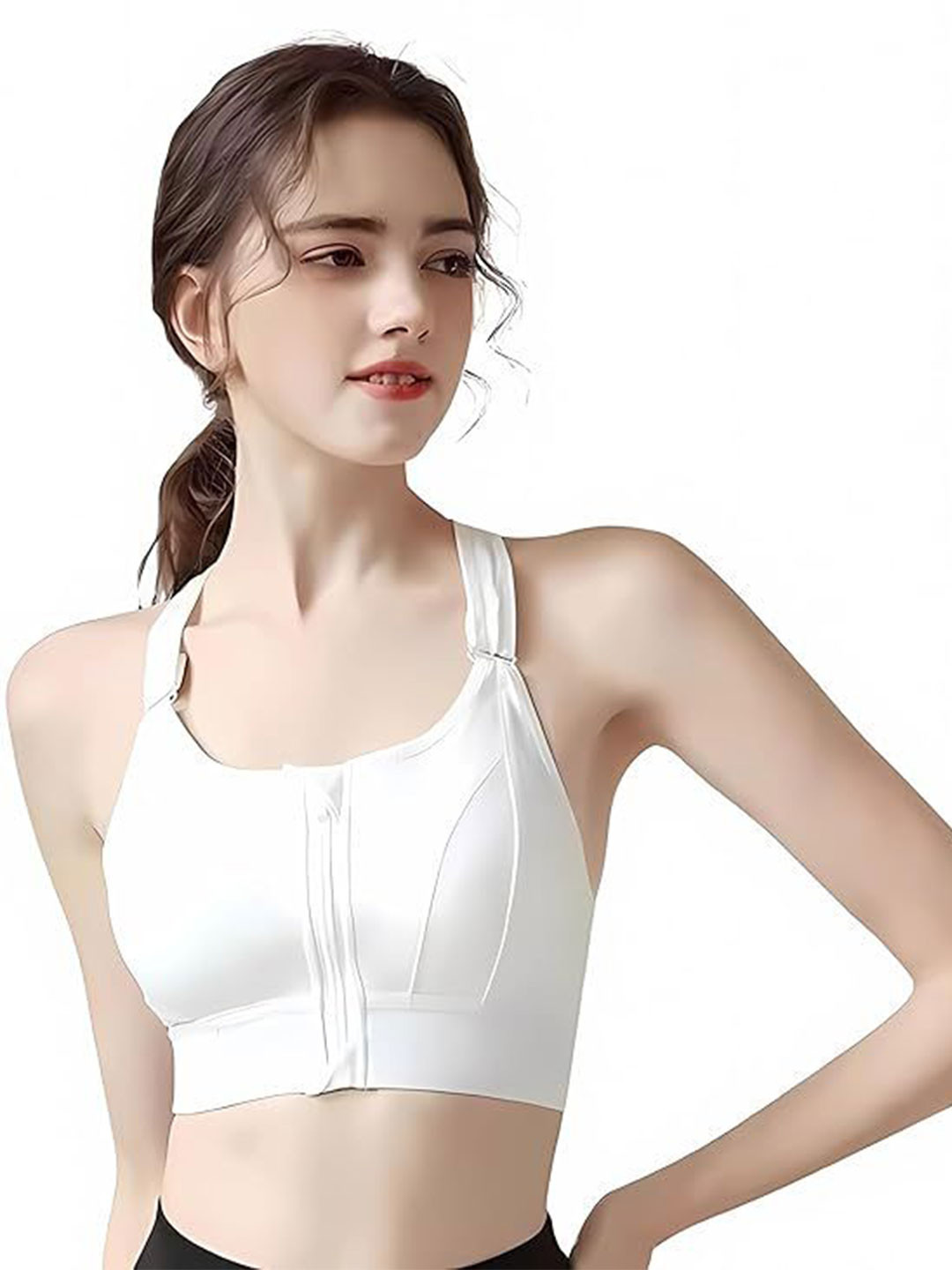 BRACHY Bra Full Coverage Lightly Padded Racer Back Workout Bra