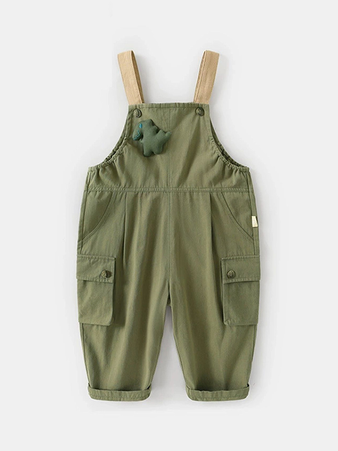 LULU & SKY Unisex Kids Applique Cargo Styles Dungarees