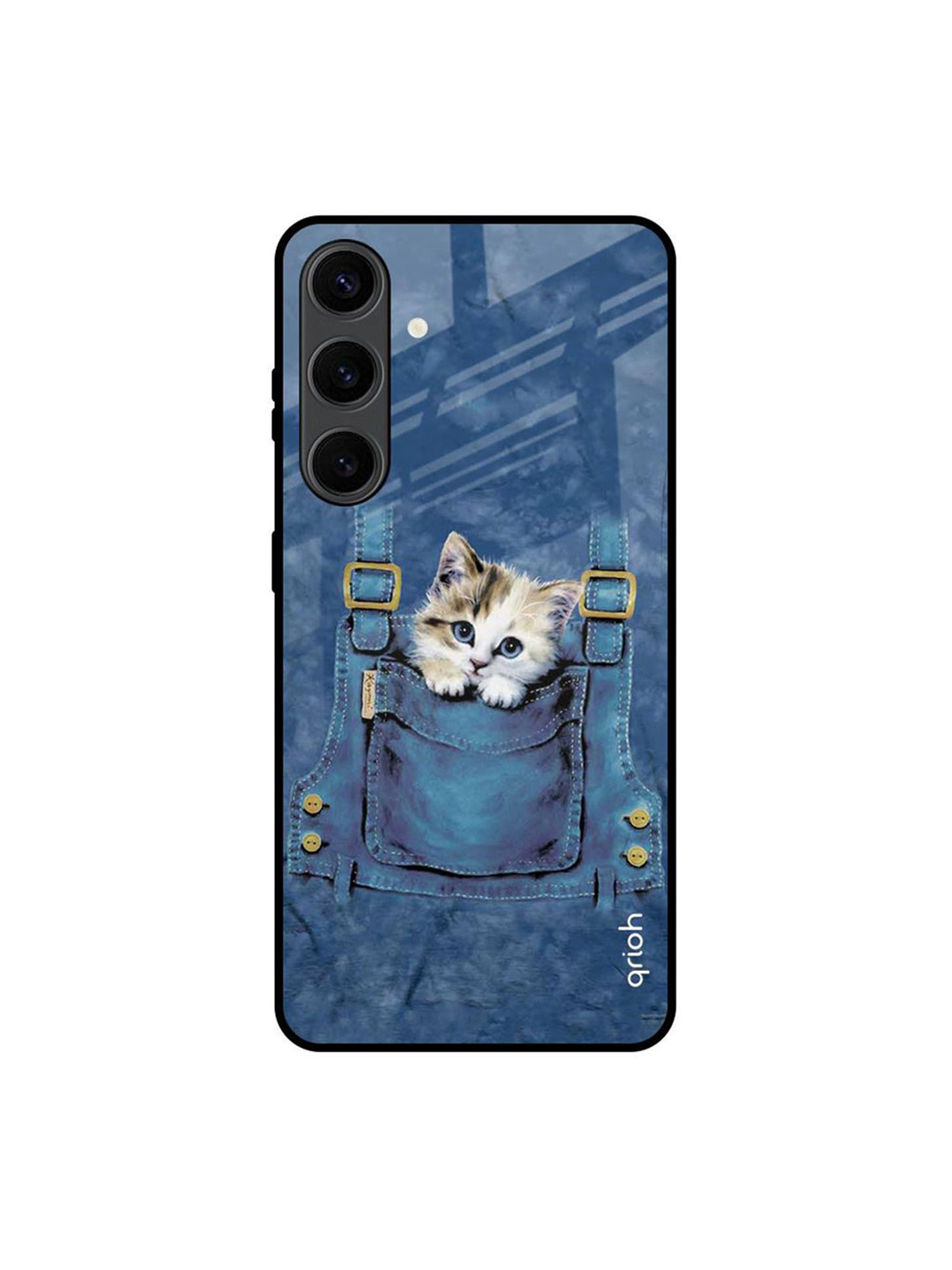 QRIOH Kitty In Pocket Printed Samsung Galaxy S24 Plus Back Case