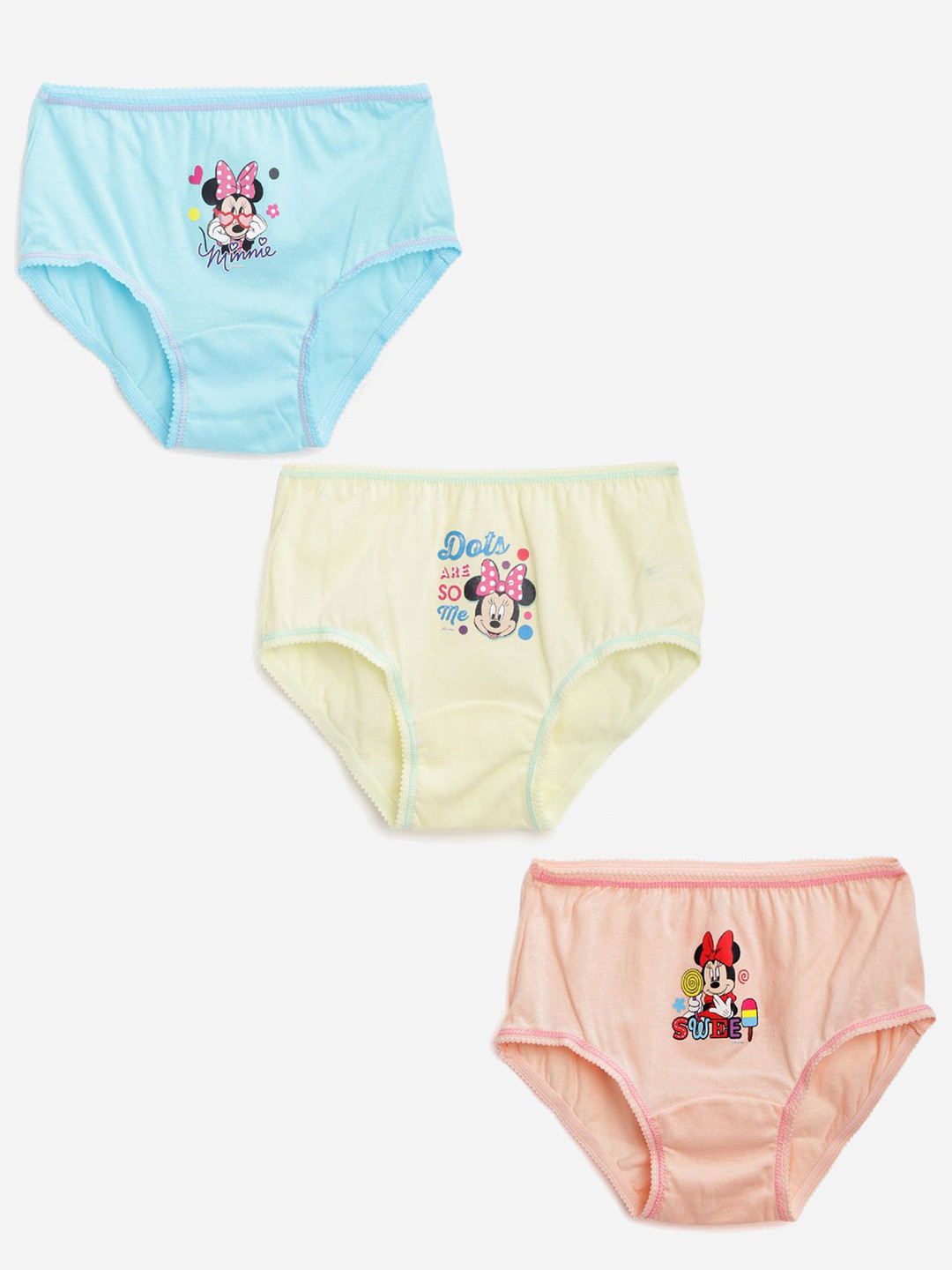 Bodycare Kids Girls Pack Of 3 Panty Minnie & Friends Assorted