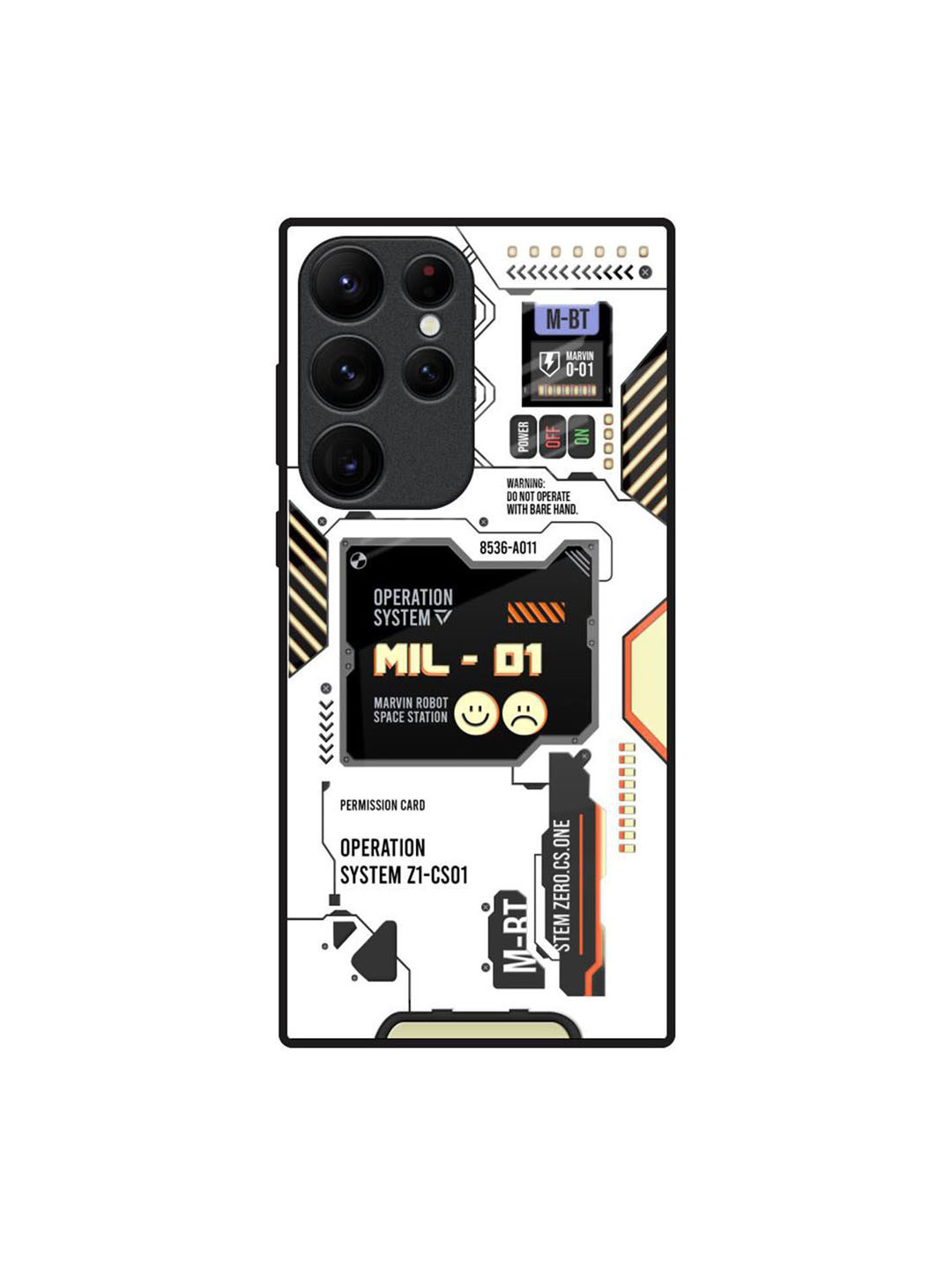 QRIOH Tech Display Printed Samsung Galaxy S22 Ultra Back Case