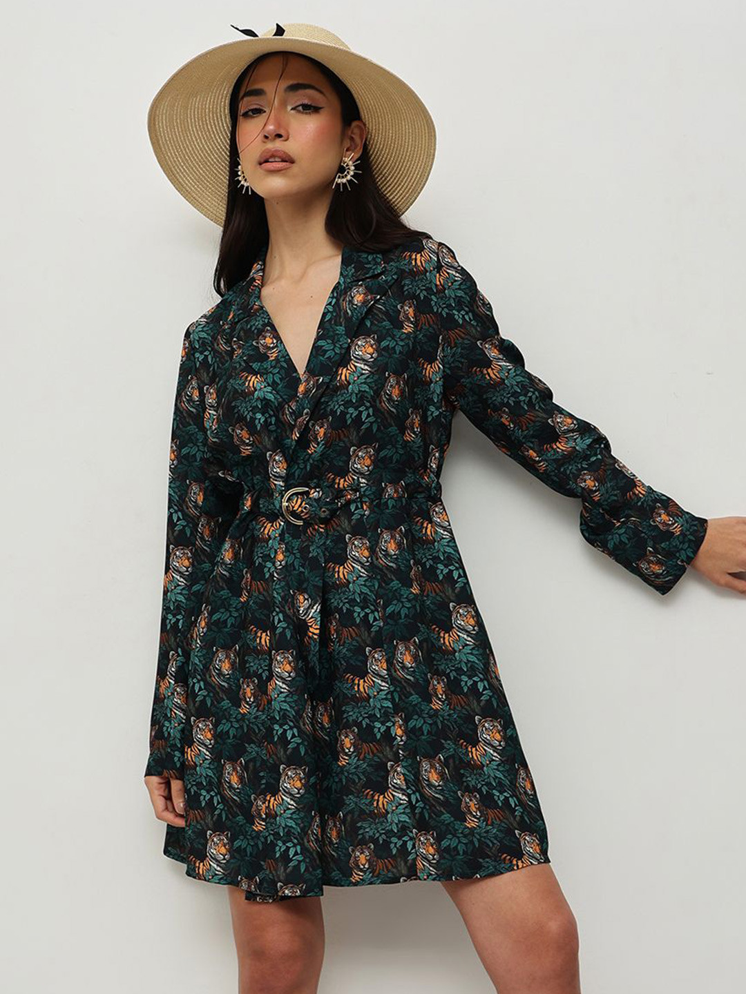 HOUSE OF S Women Conversational Printed Wrap Above Knee Dress