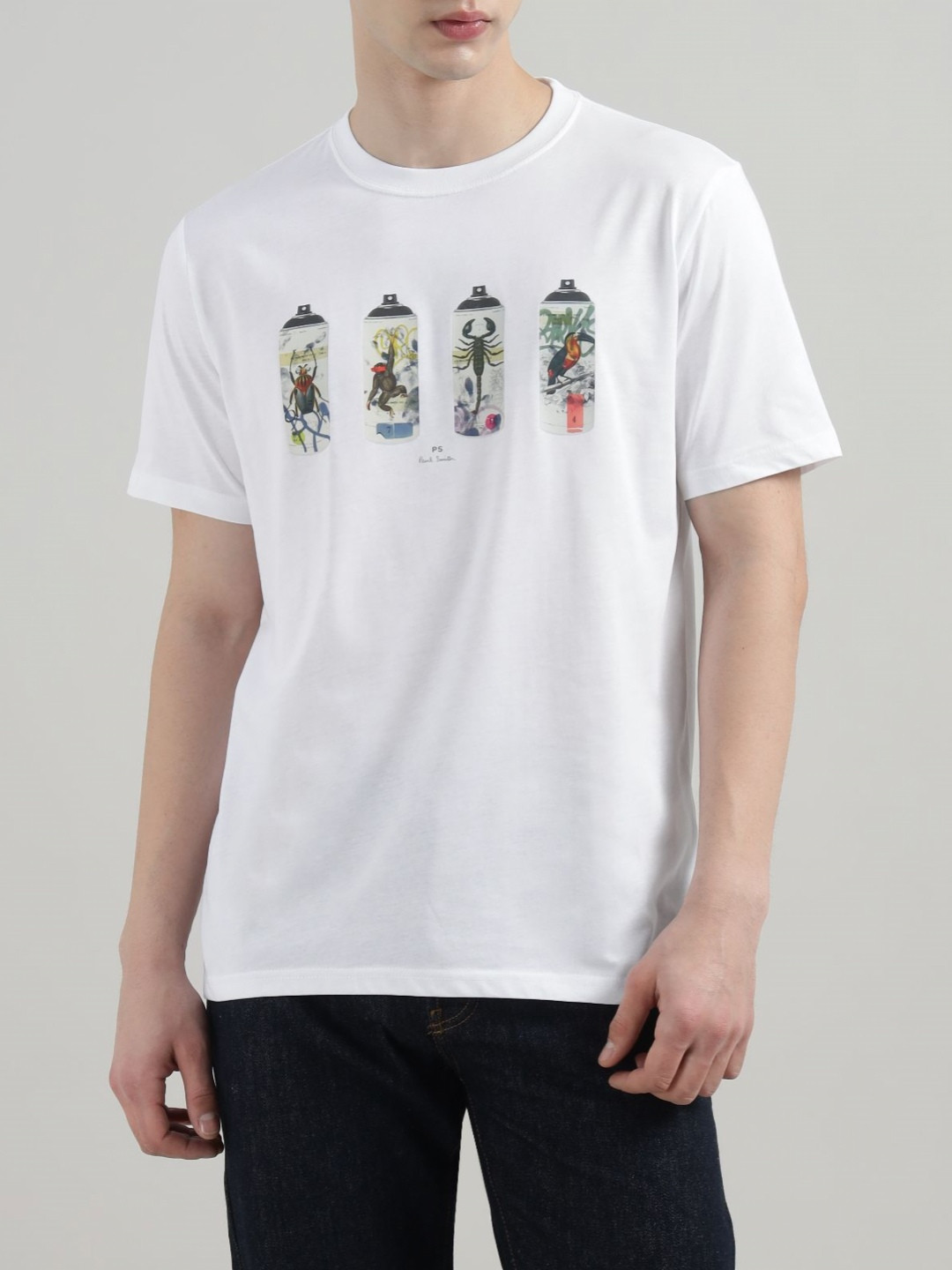 PS By Paul Smith Men Graphic Printed Round Neck Regular Fit Cotton T-shirt