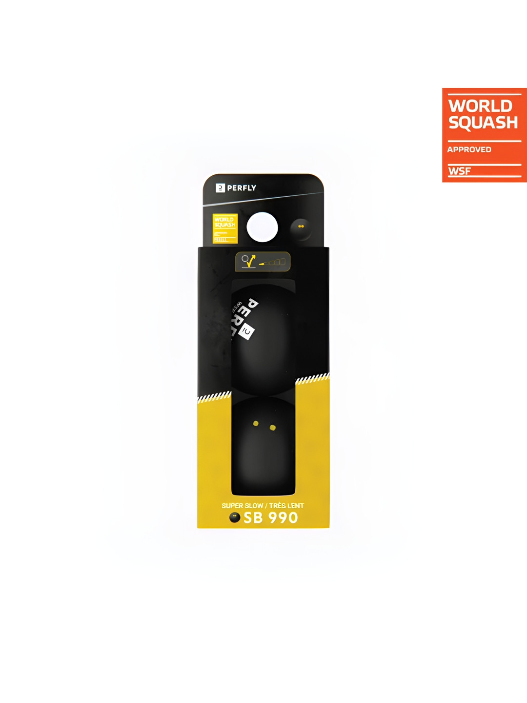 Decathlon Perfly Set Of 2 Printed Squash Ball