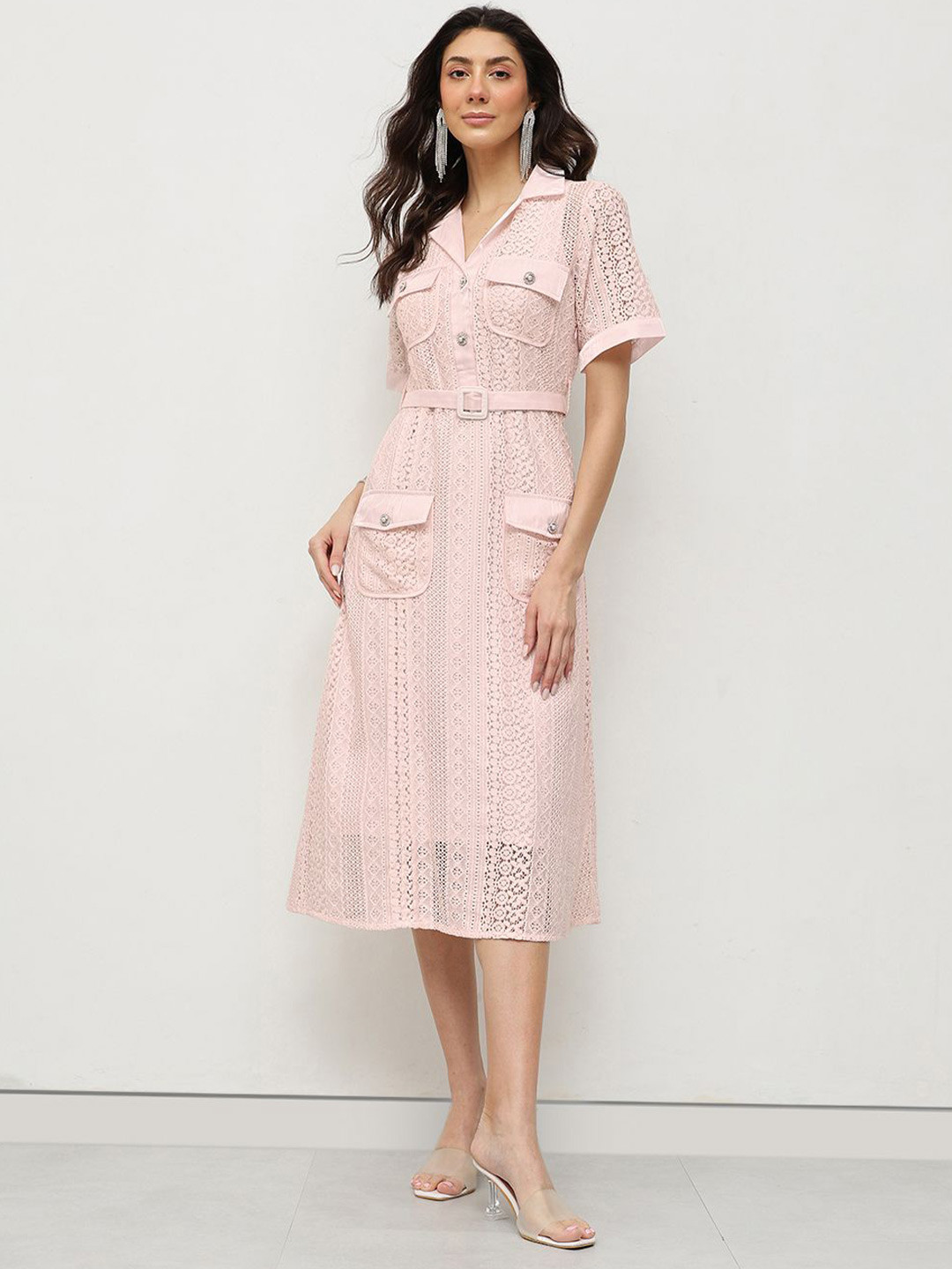 HOUSE OF S Lace Midi Dress