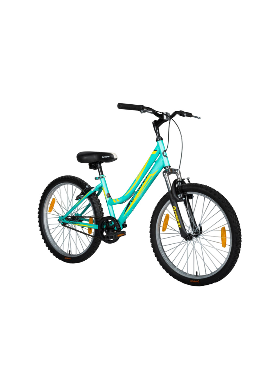 FIREFOX Breeze 24T Hybrid Cycle (Single Speed, Green, Front Suspension, 95% Assembled)