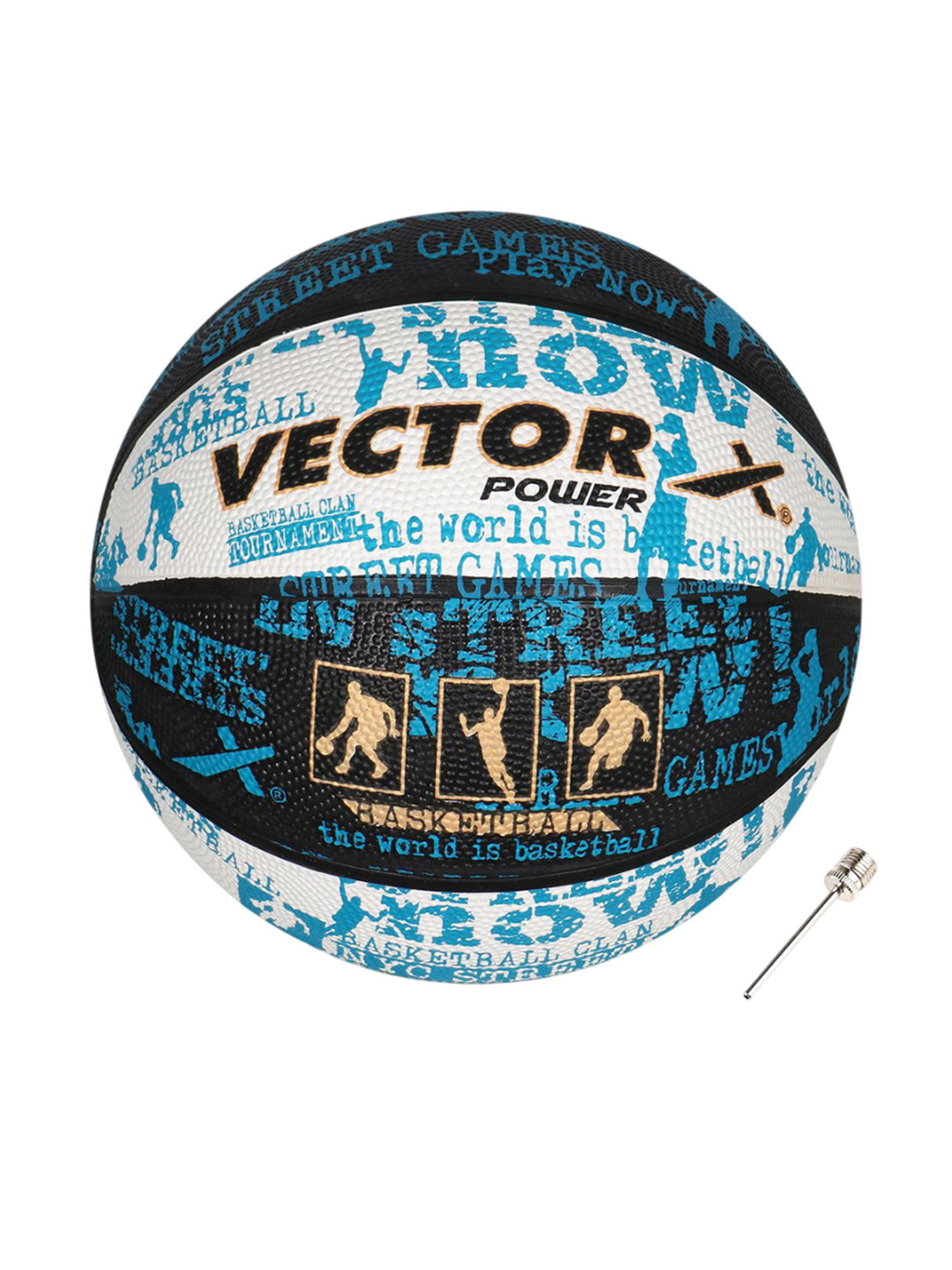 VECTOR X POWER Printed Basketball With Air Needle