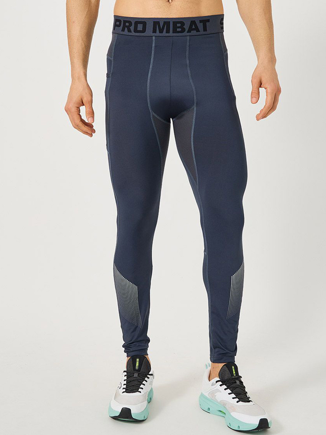 Styli Men Typography Printed Training Compression Pants