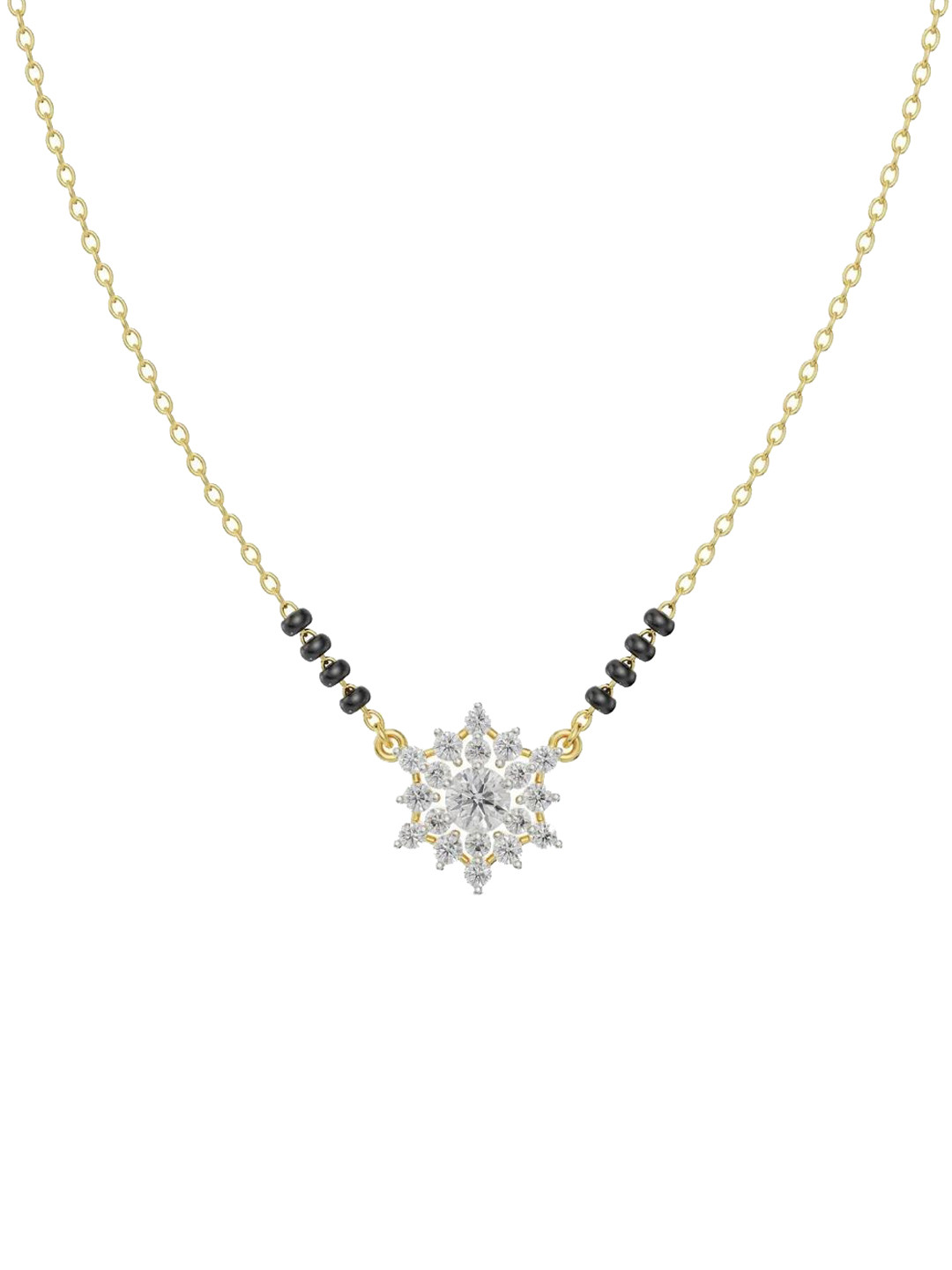 Emori Seher Lab Diamond in 14KT Gold Mangalsutra