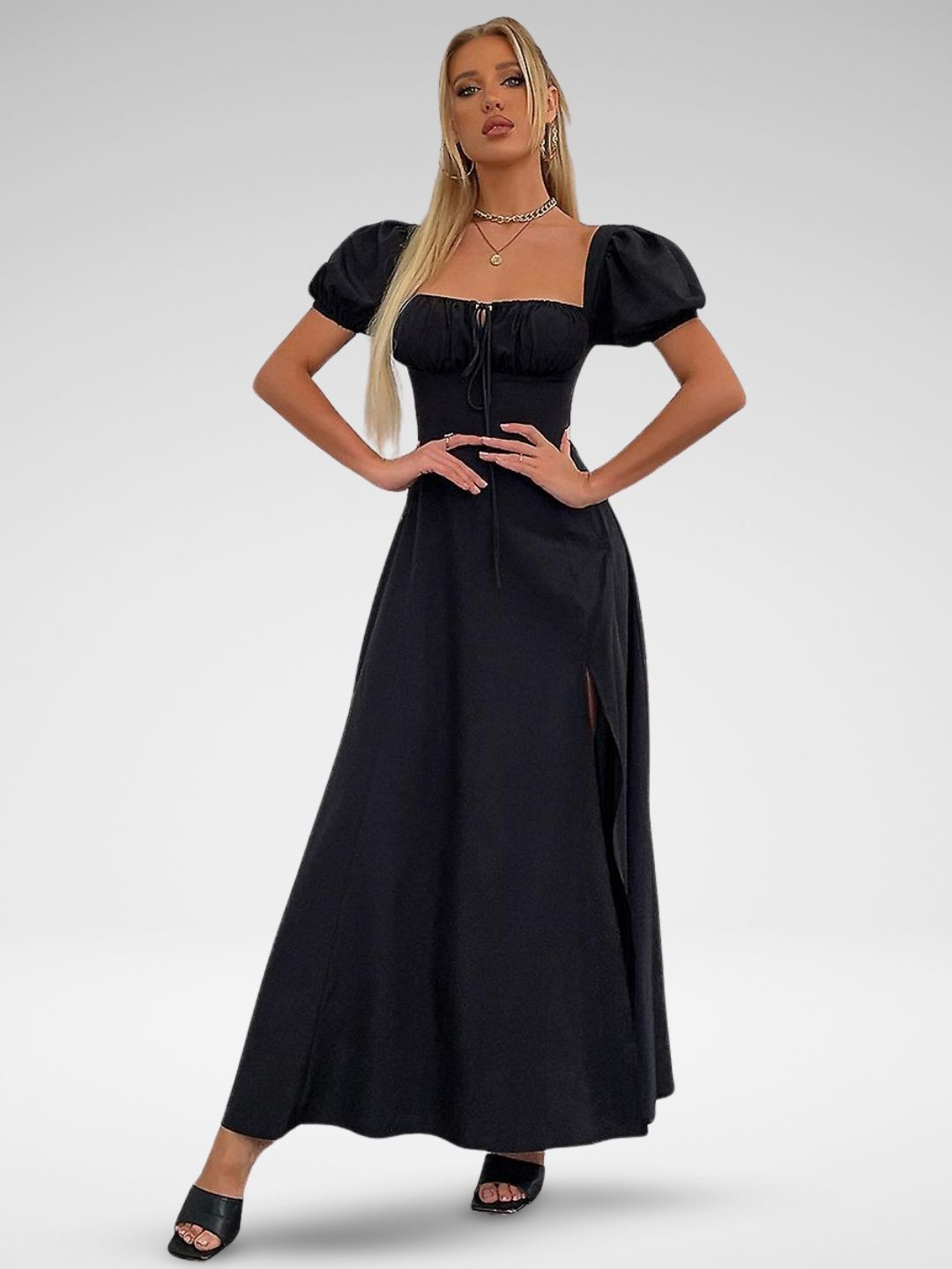 PRIZO Women Off-Shoulder Maxi Dress