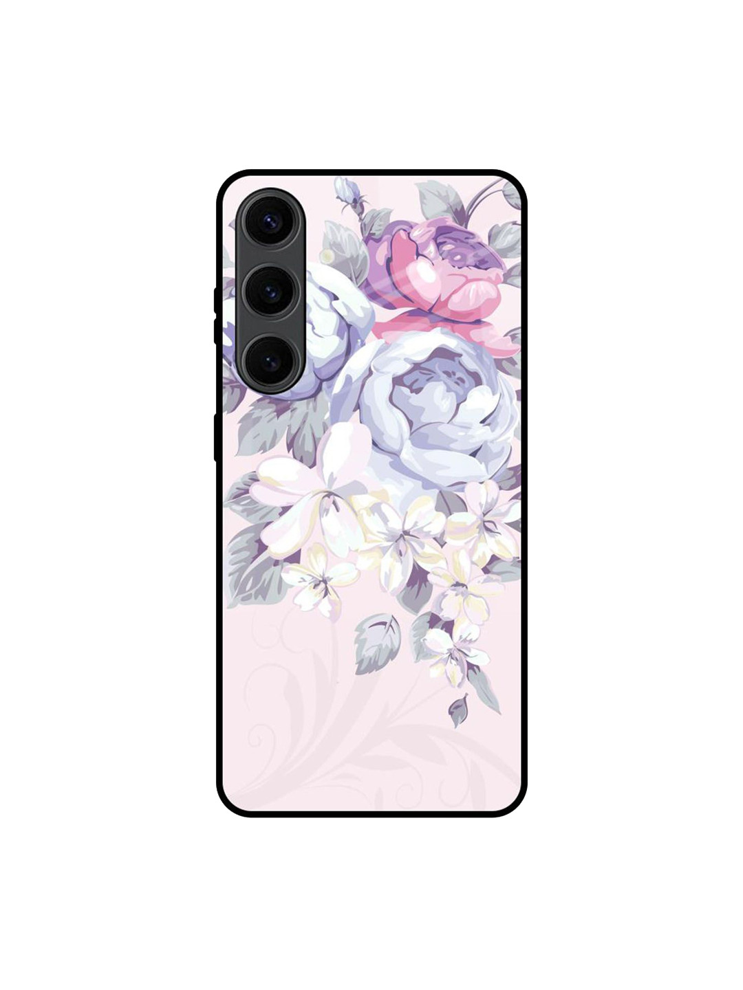 QRIOH Elegant Floral Printed Samsung Galaxy S24 Plus Back Case