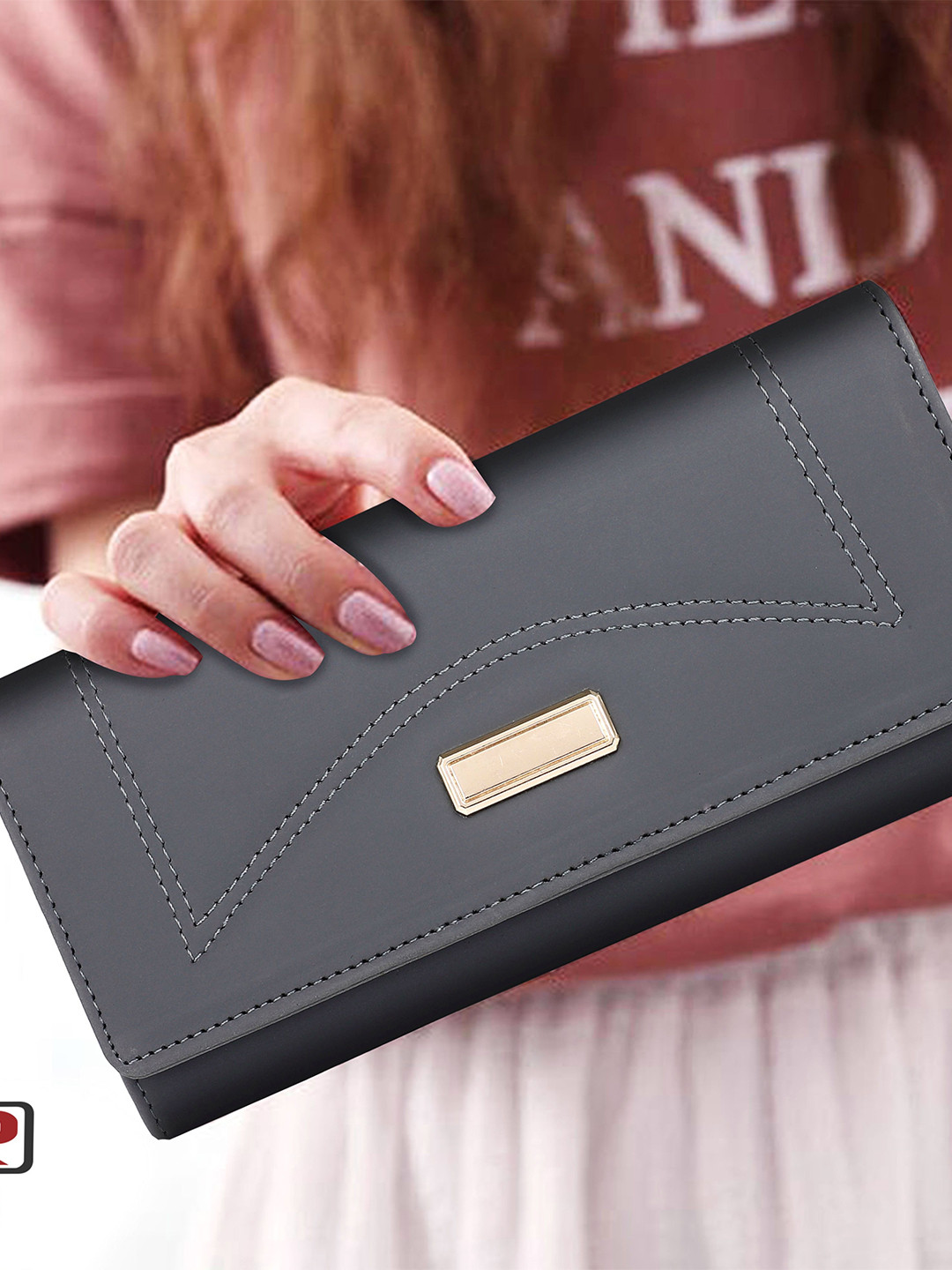 MR. RAAQ Creation Women Textured Two Fold Wallet with Passport Holder
