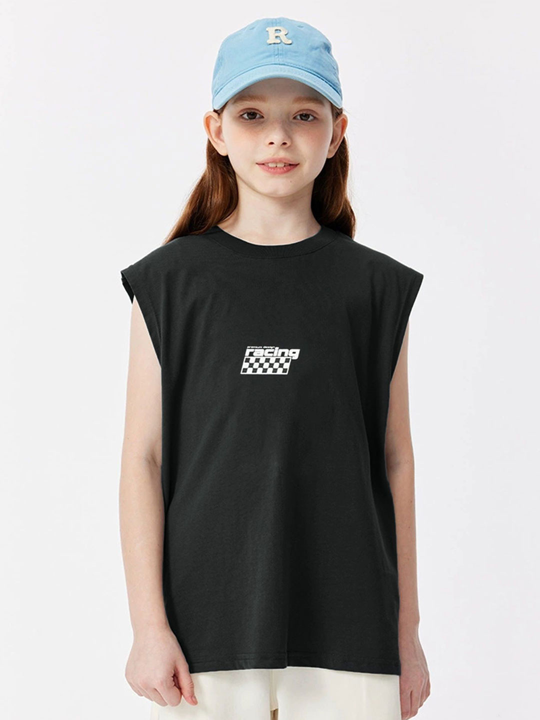 LULU & SKY Kids Printed Round Neck Tank Top