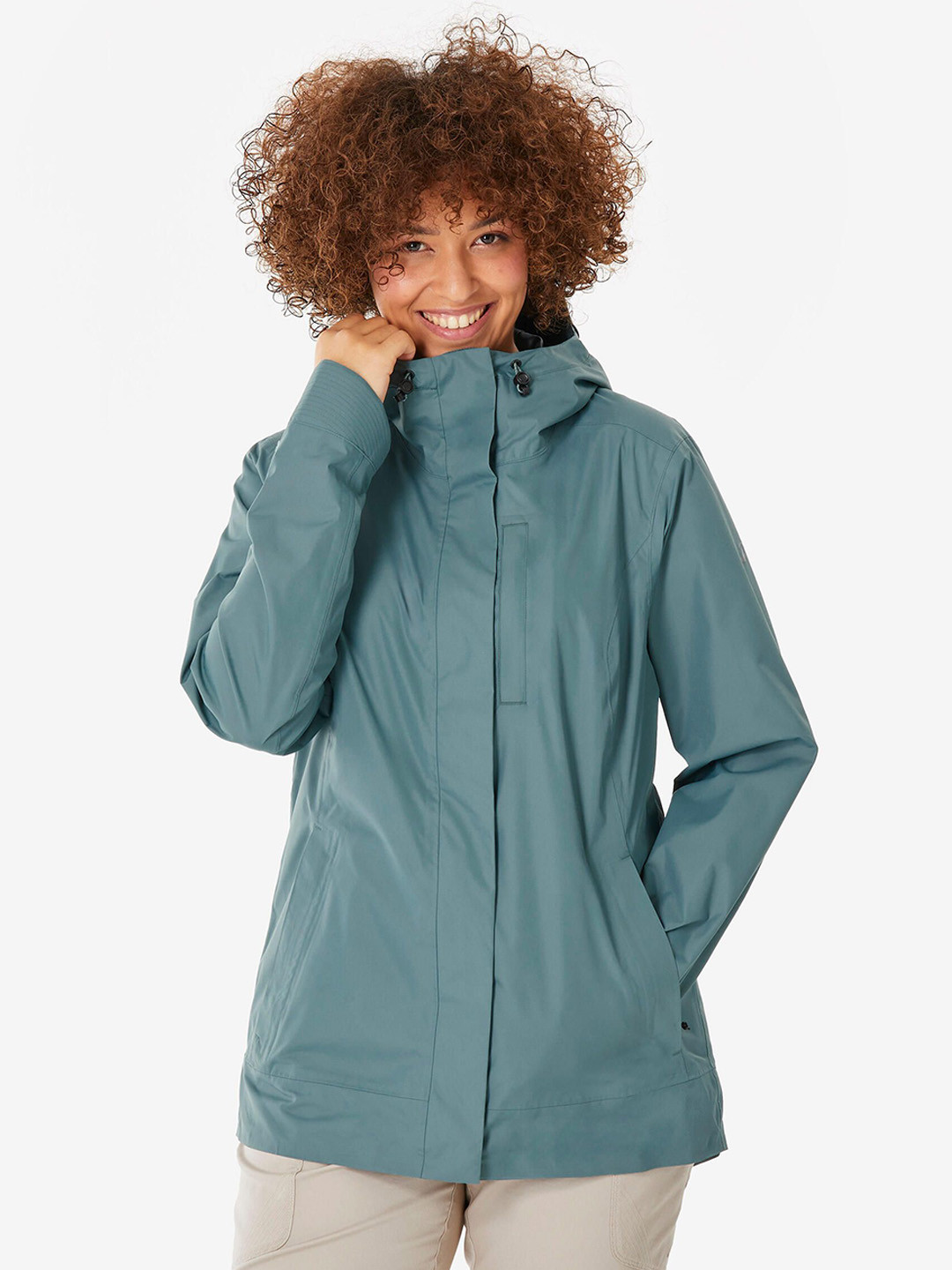 Decathlon QUECHUA - Women Hooded Full Zip Waterproof Rain Jacket